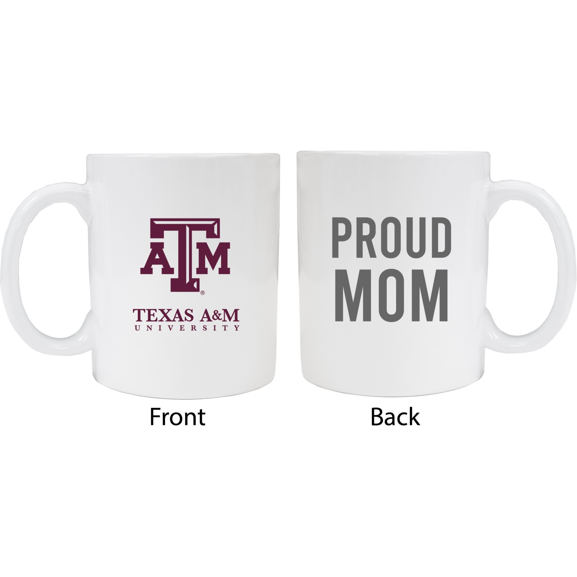 Texas A&M Aggies Proud Mom White Ceramic Coffee Mug