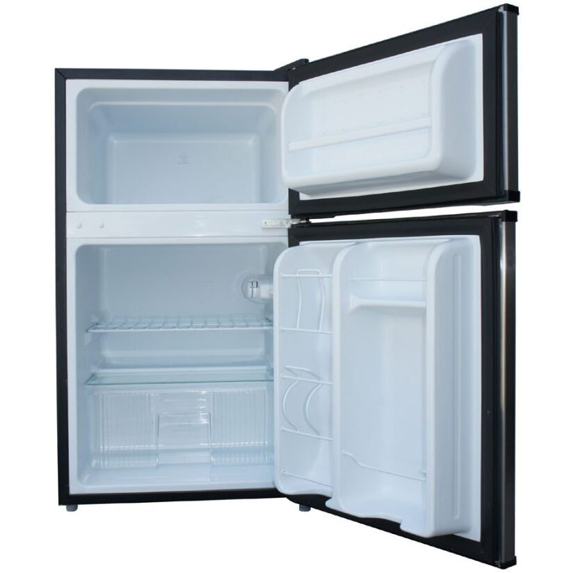 3.1 cu.ft. Double Door Refrigerator with Energy Star - Stainless Steel