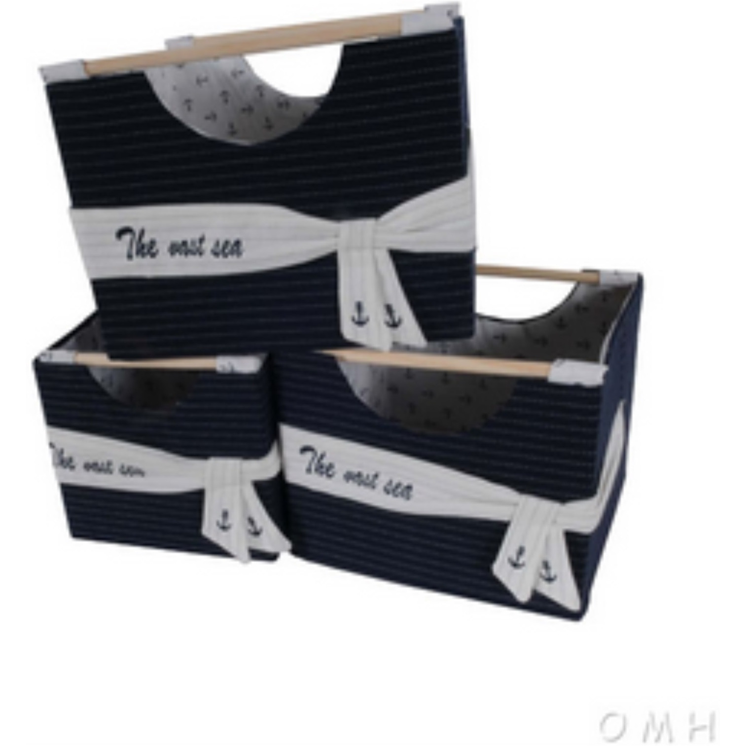 Anne Home - Set of 3 Foldable Fabric Baskets in Several Sizews