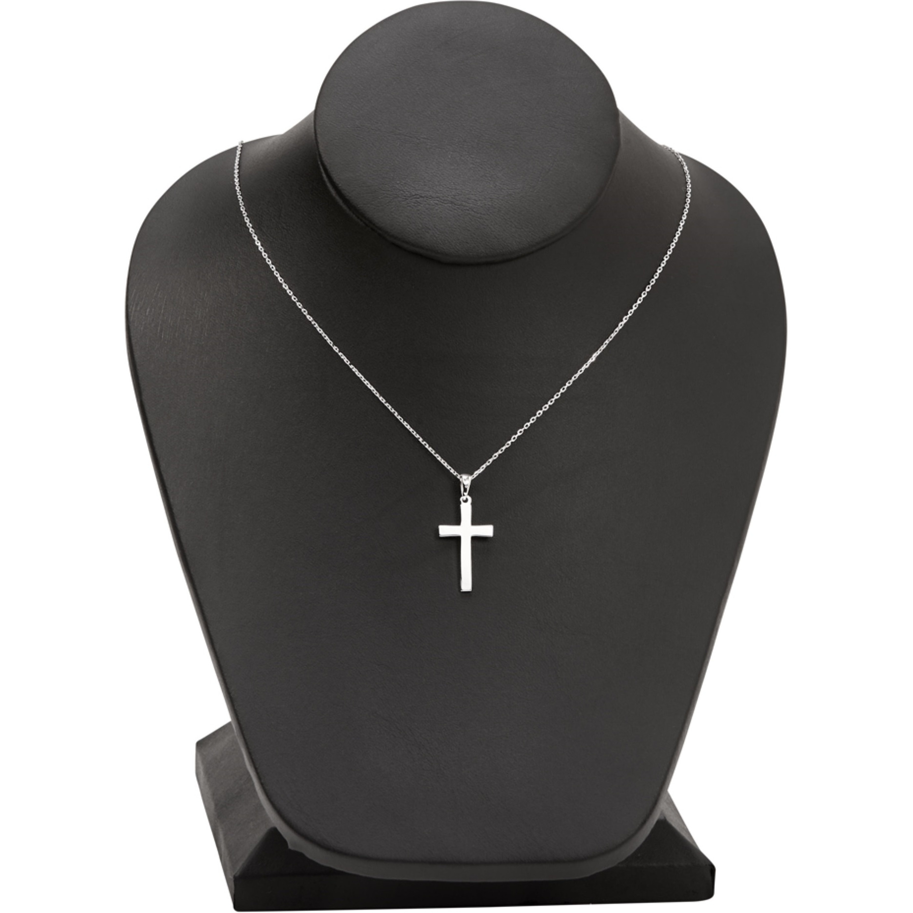 Sterling 1" X 1/2" Cross with 18" Chain