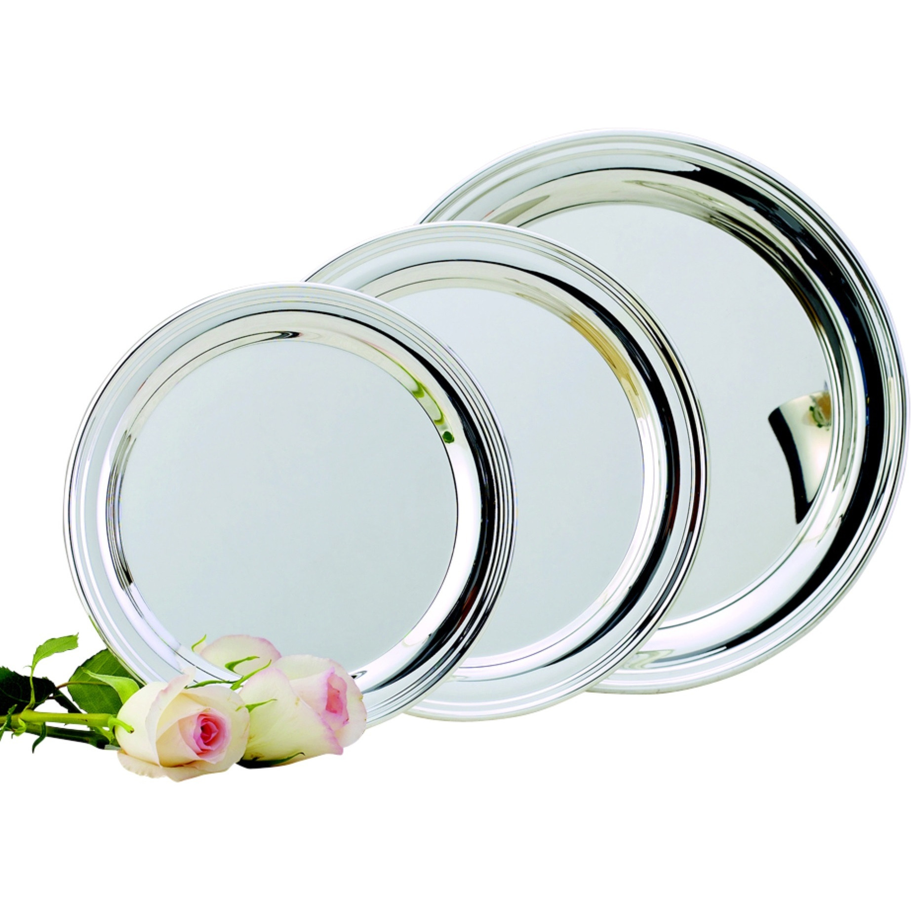 Simon Tray, Nickel Plated 12" Dia