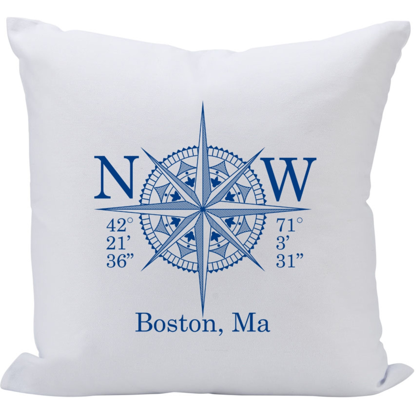 Pillow 16X16 Long/Lat (Location)