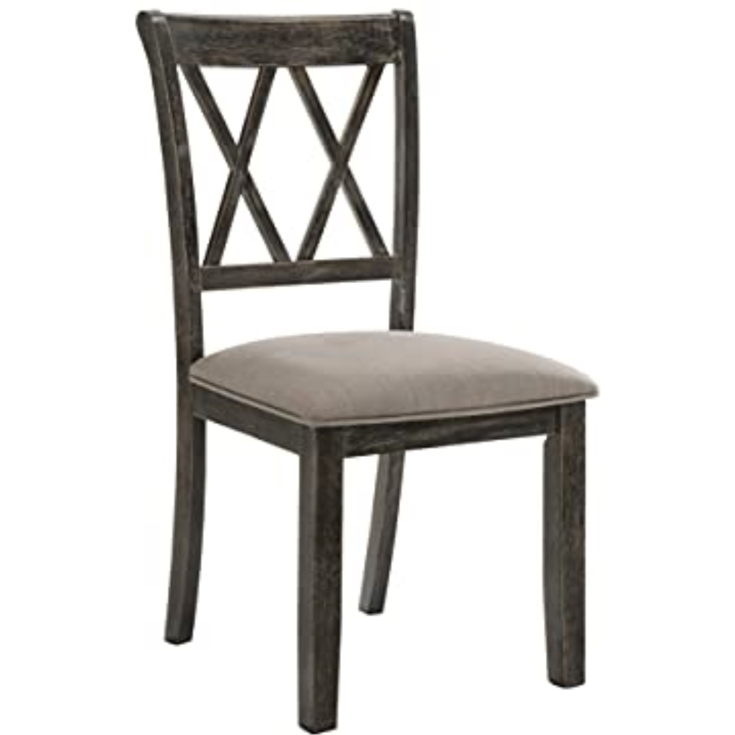 71882 Side Chair (Set-2) - Fabric & Weathered Gray