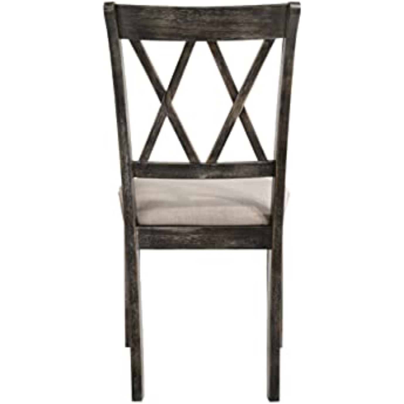 71882 Side Chair (Set-2) - Fabric & Weathered Gray