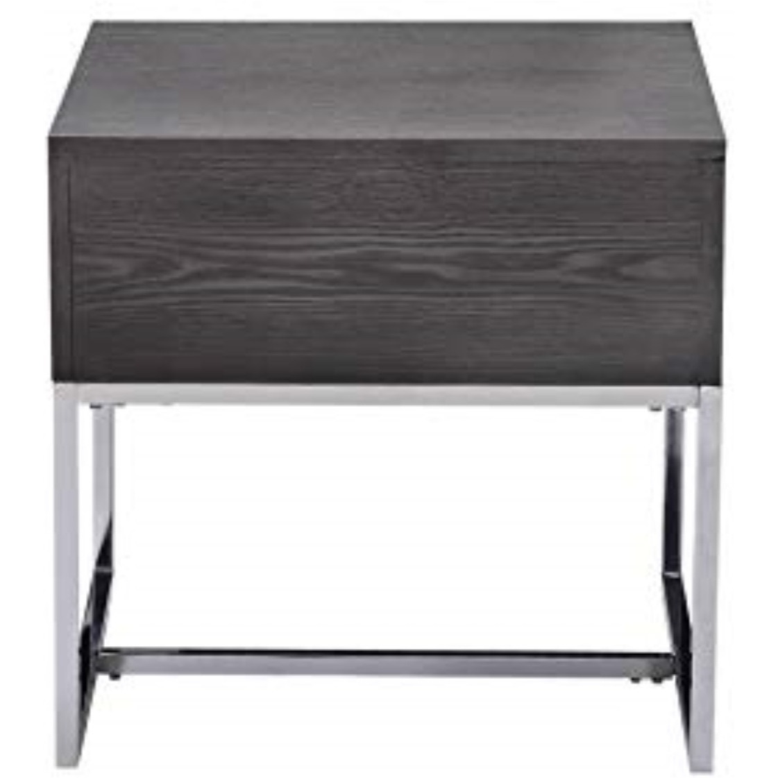 81172 End Table - Gray Oak & Chrome
