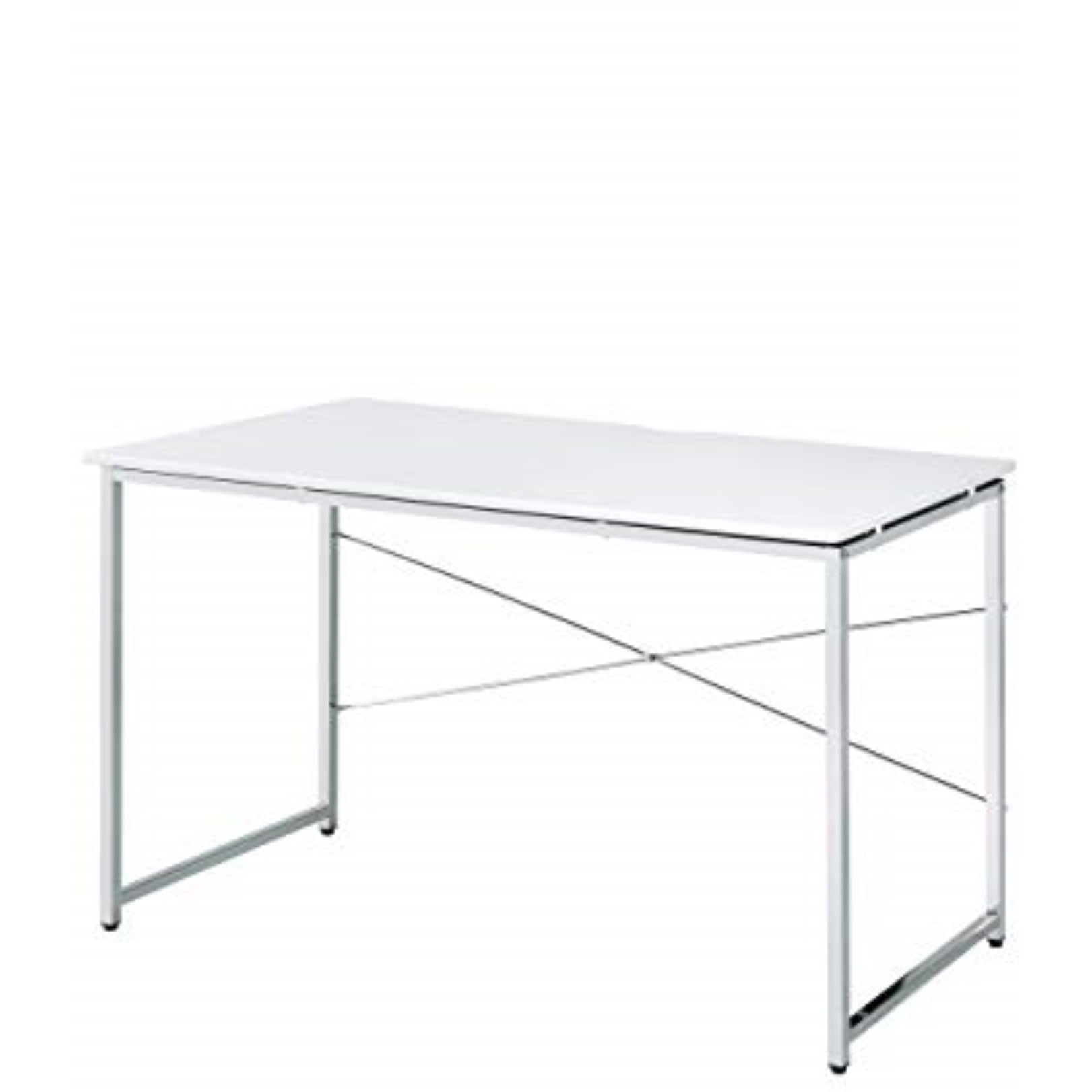 93190 Writing Desk - White & Chrome Finish