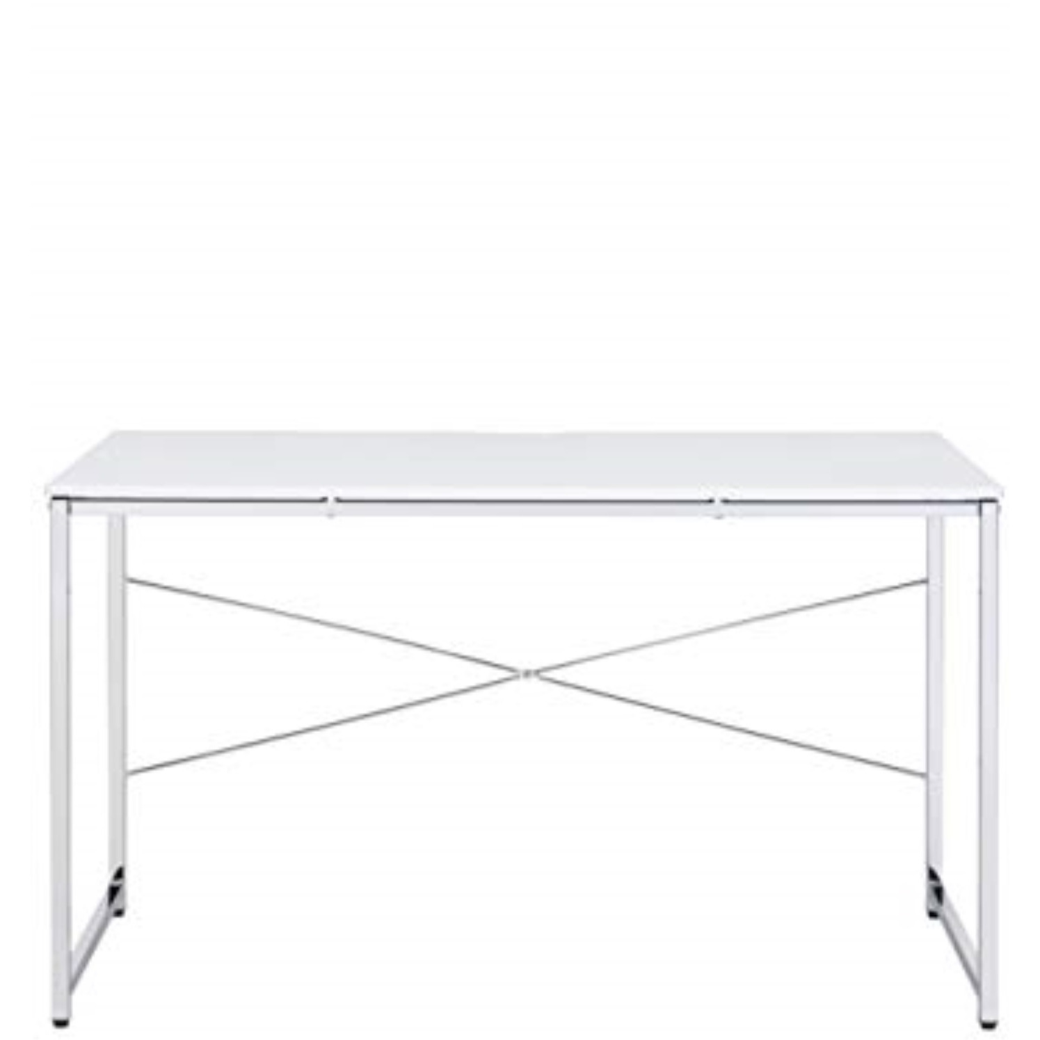 93190 Writing Desk - White & Chrome Finish