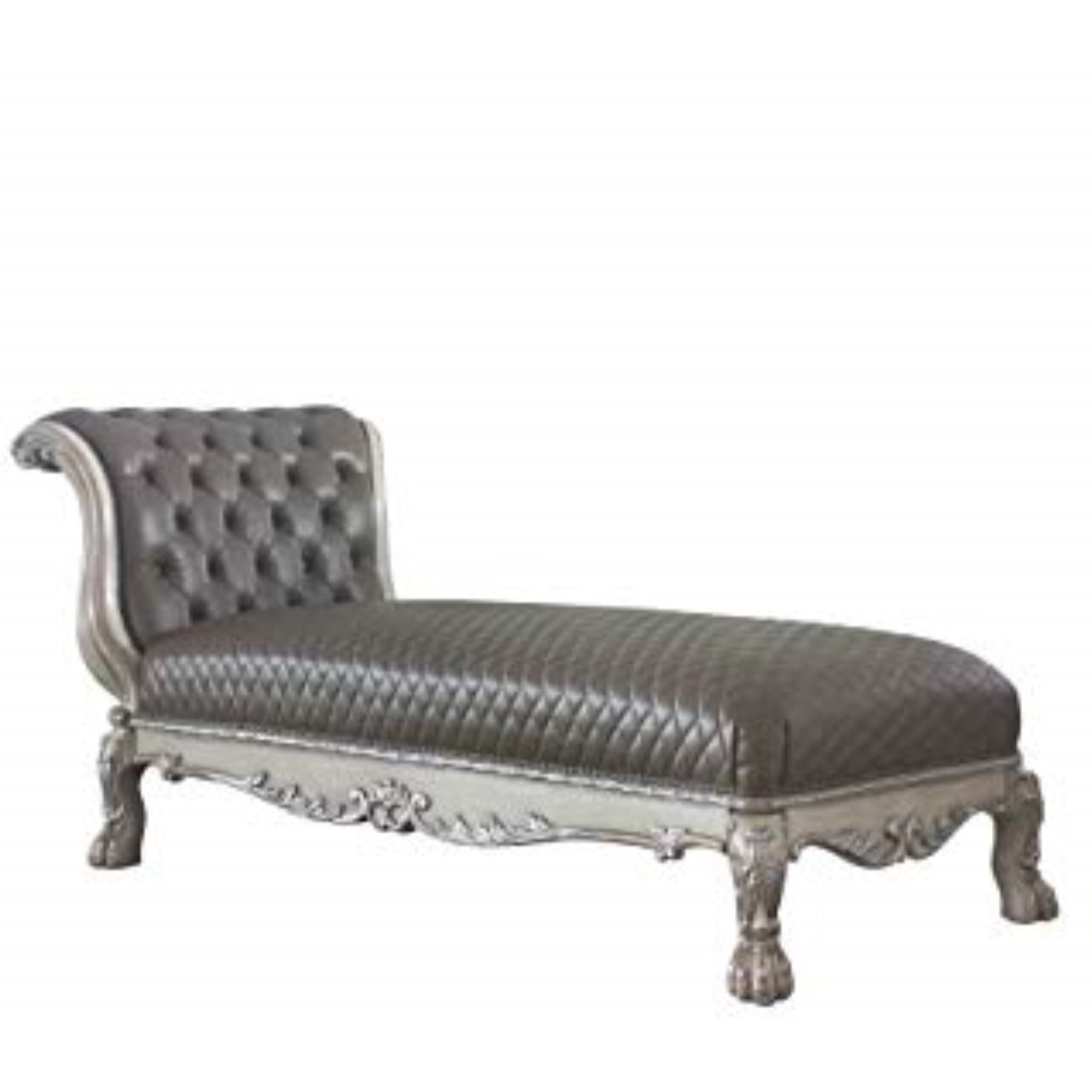 96275 Chaise w/1 Pillow - Vintage Bone White & PU