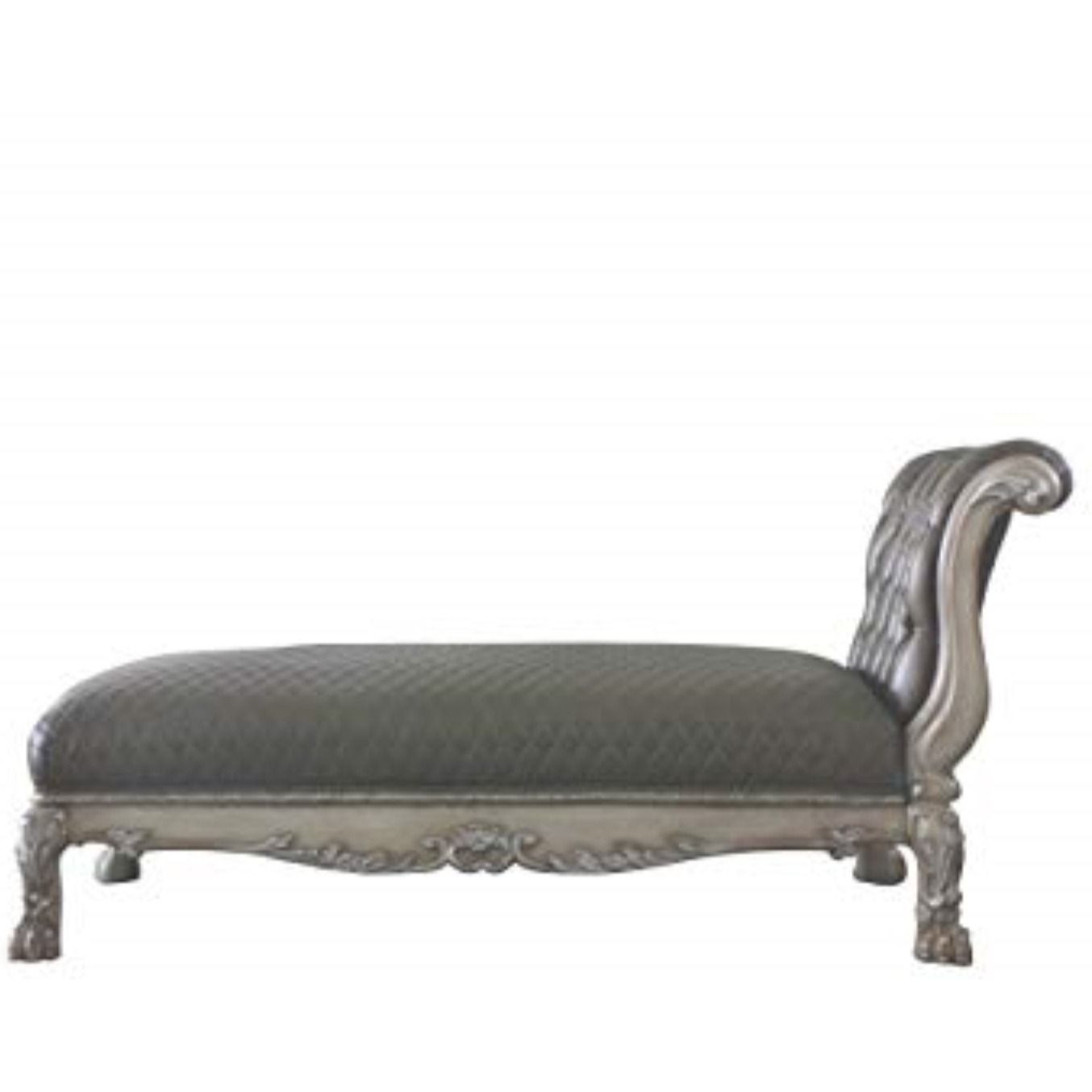 96275 Chaise w/1 Pillow - Vintage Bone White & PU
