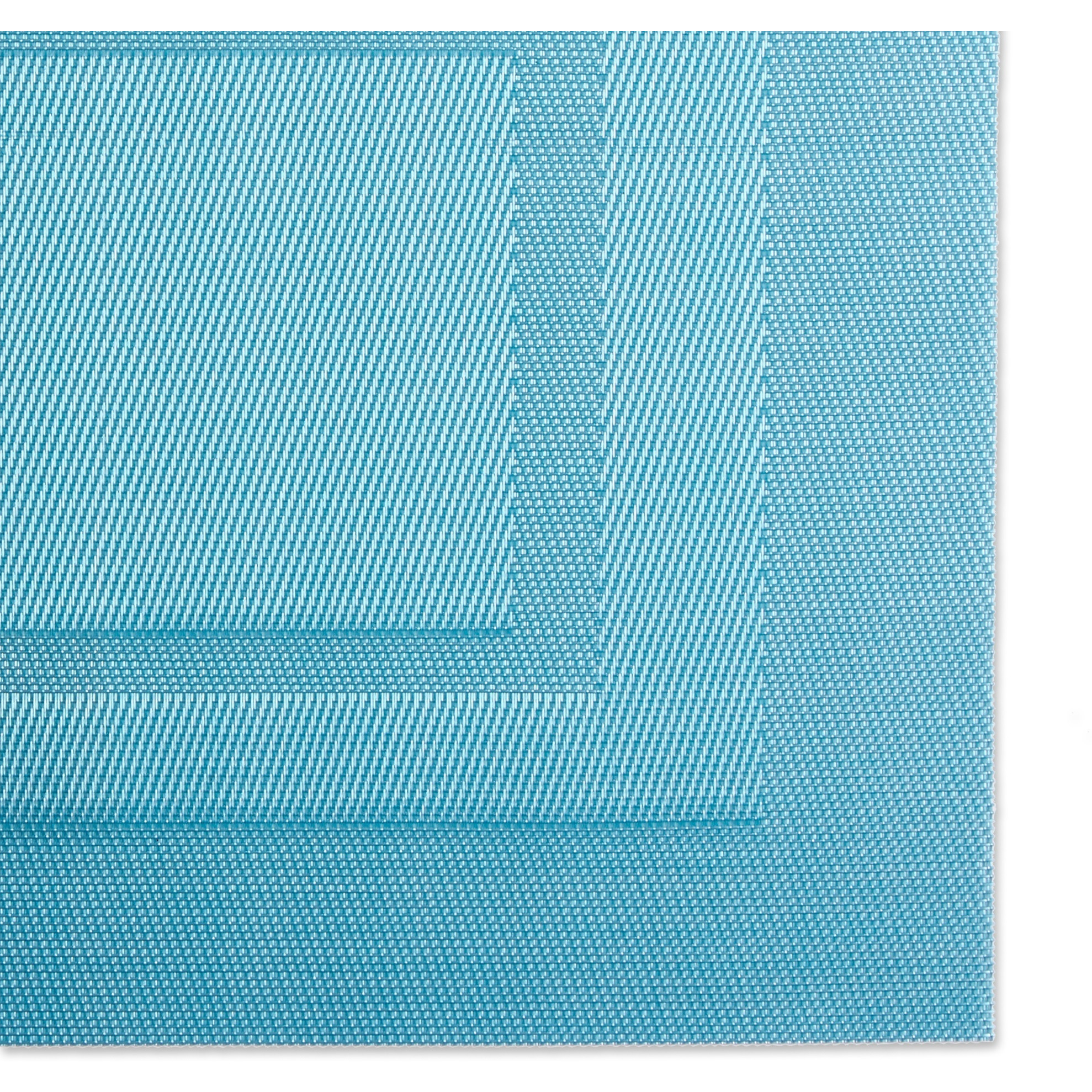 DII Teal PVC Doubleframe Placemat 6 Piece
