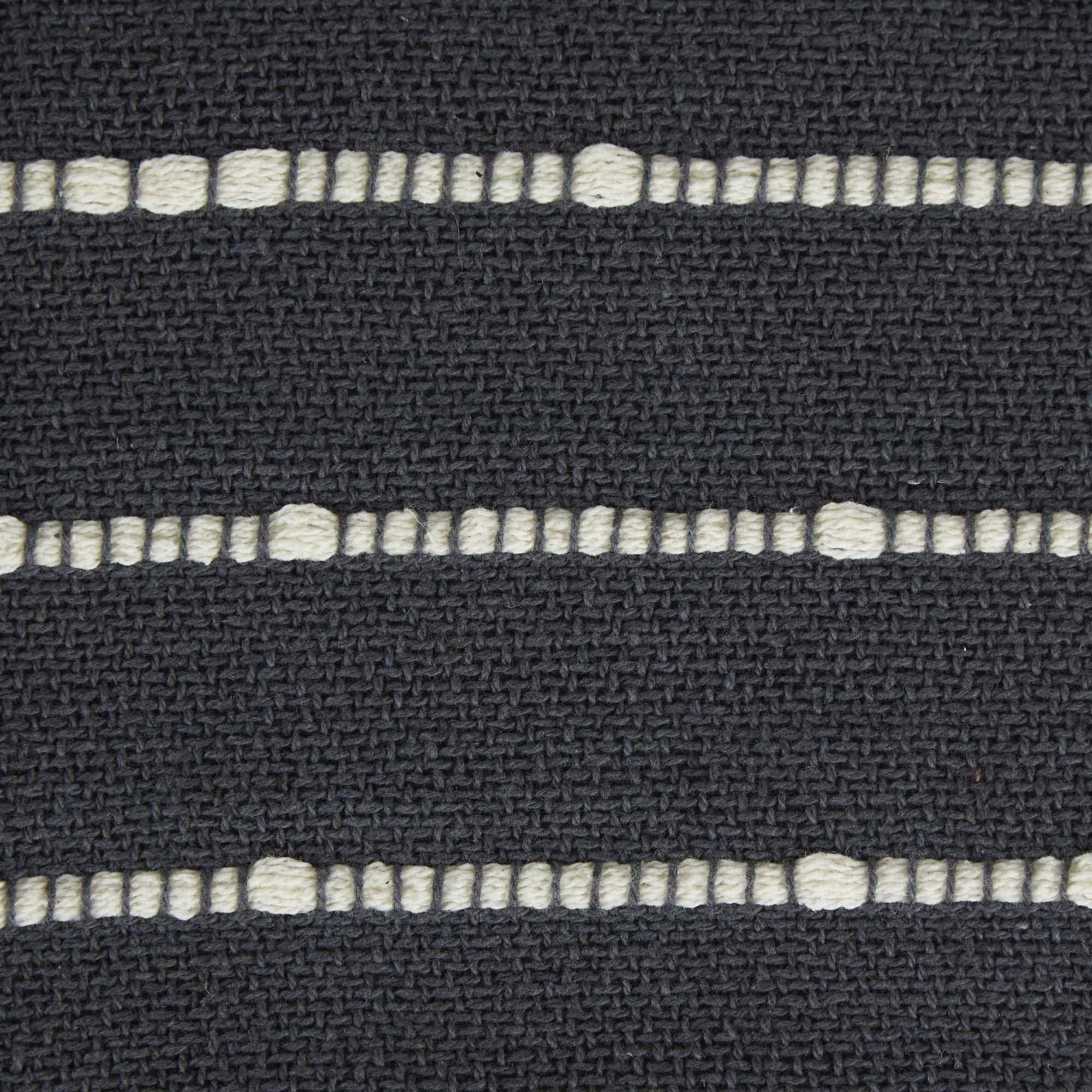 DII Mineral Gray and Off White Slub Stripe Throw