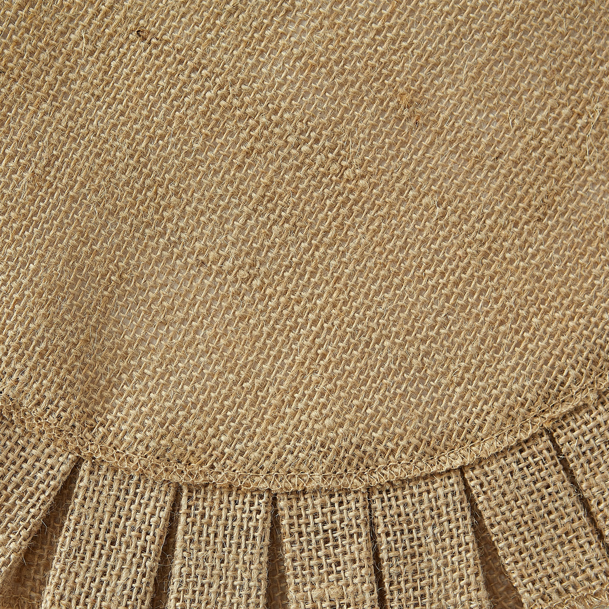 DII Natural Jute Round Ruffle Trim  Placemat Set/6