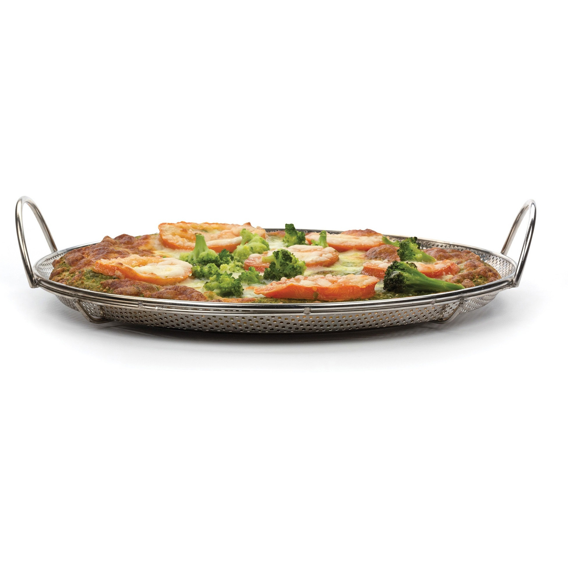 RSVP Bbq Pizza Pan - Precision Pierced Ss