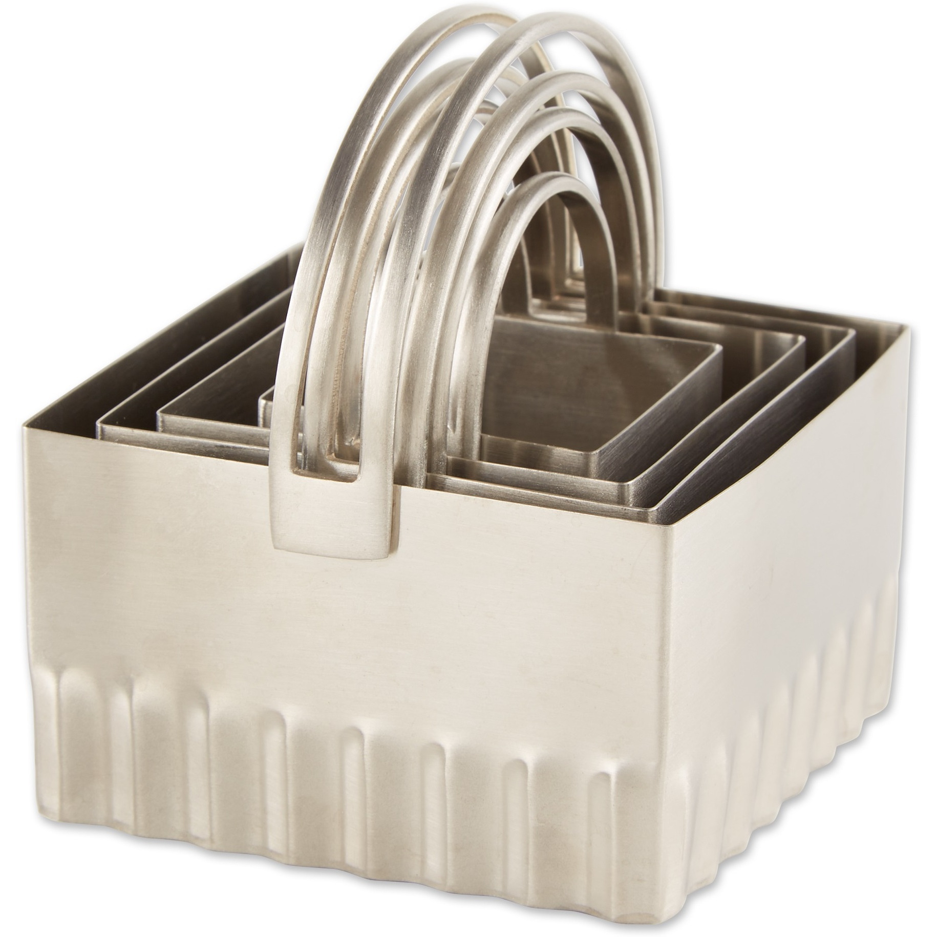 RSVP Biscuit Cutters - Square Rippled Set Of 4
