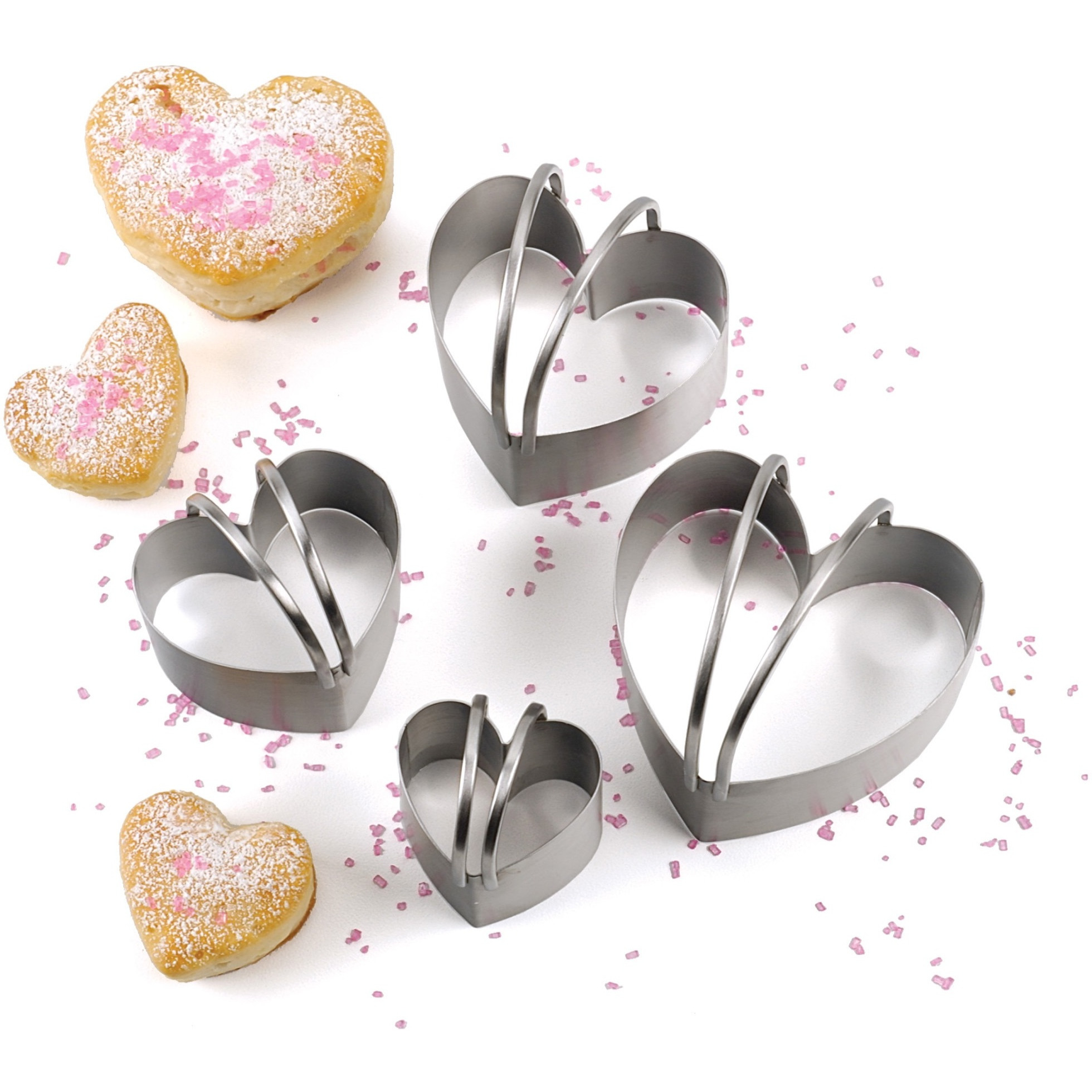 RSVP Biscuit Cutters - Heart Set Of 4
