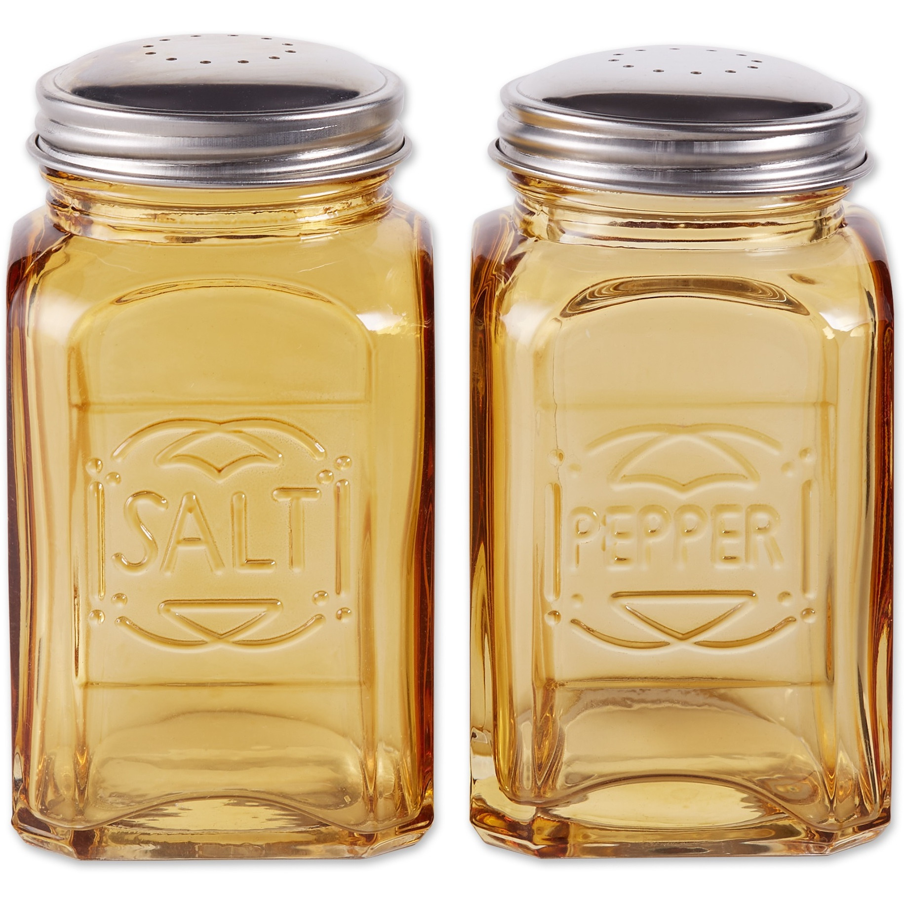 RSVP Retro Glass S&P Set - Amber