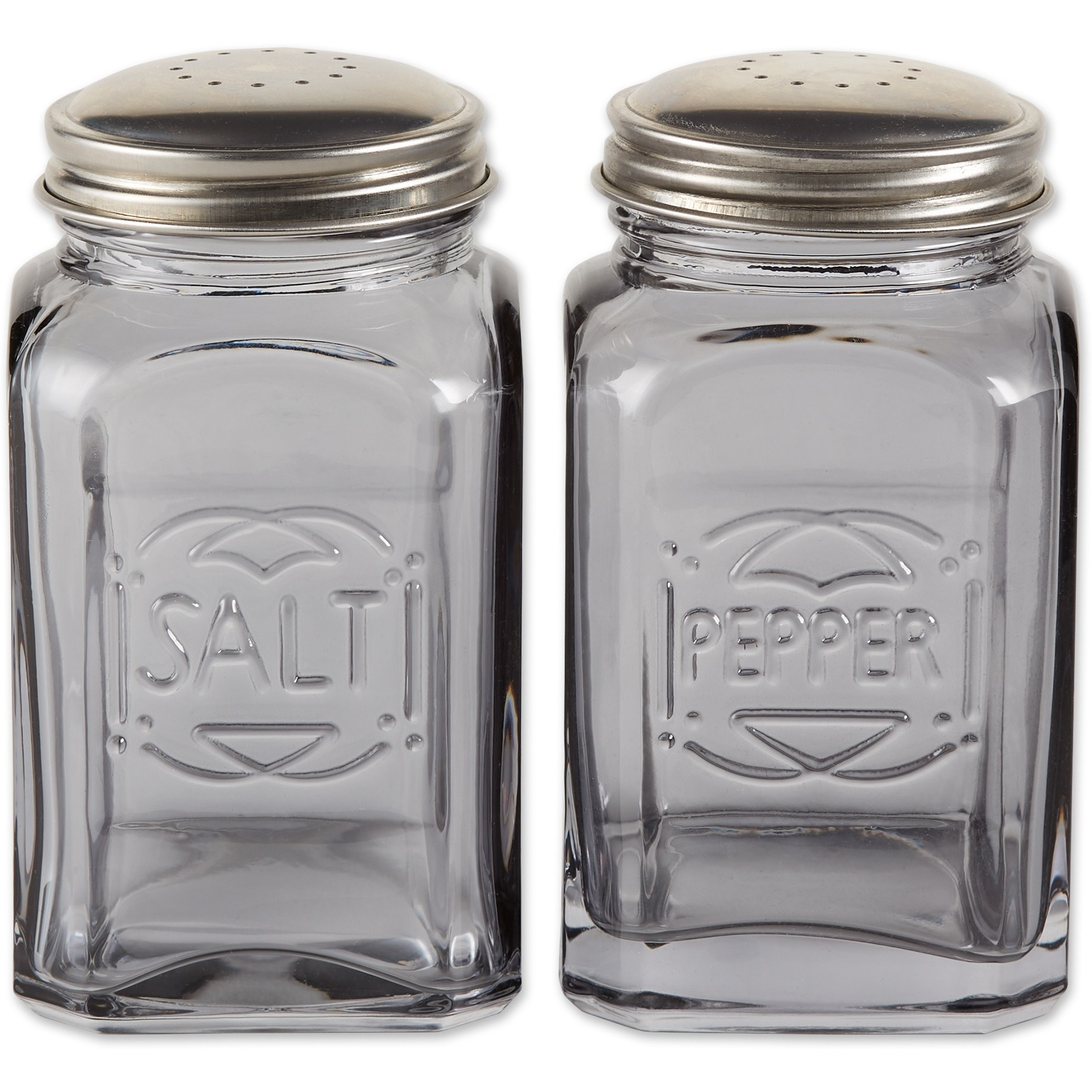 RSVP Retro Glass S&P Set - Gray