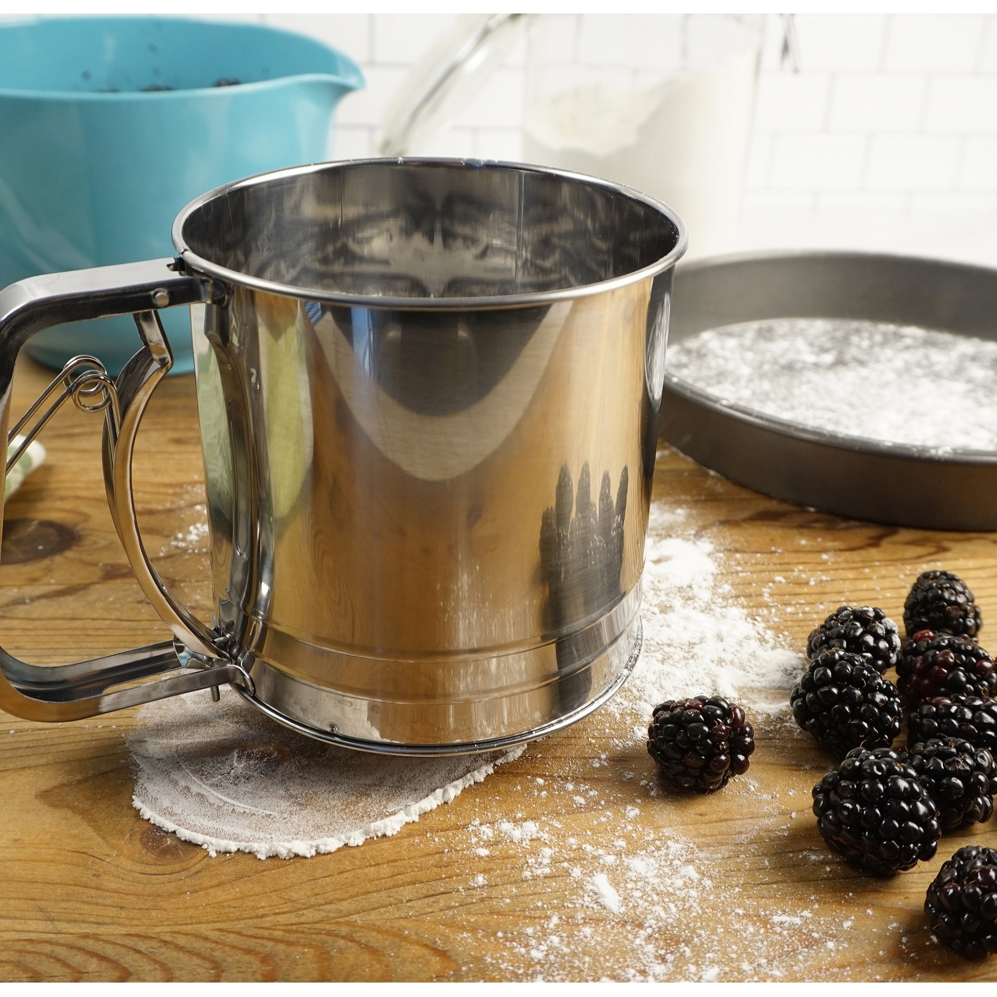 RSVP Triple Mesh Flour Sifter - 5 Cup