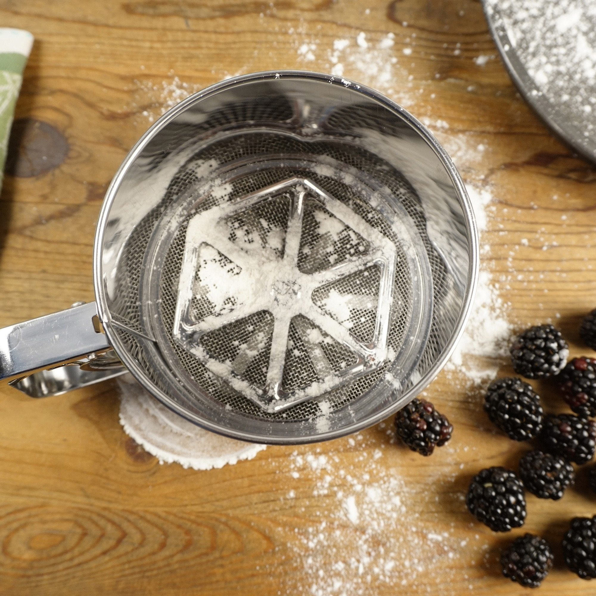 RSVP Triple Mesh Flour Sifter - 5 Cup