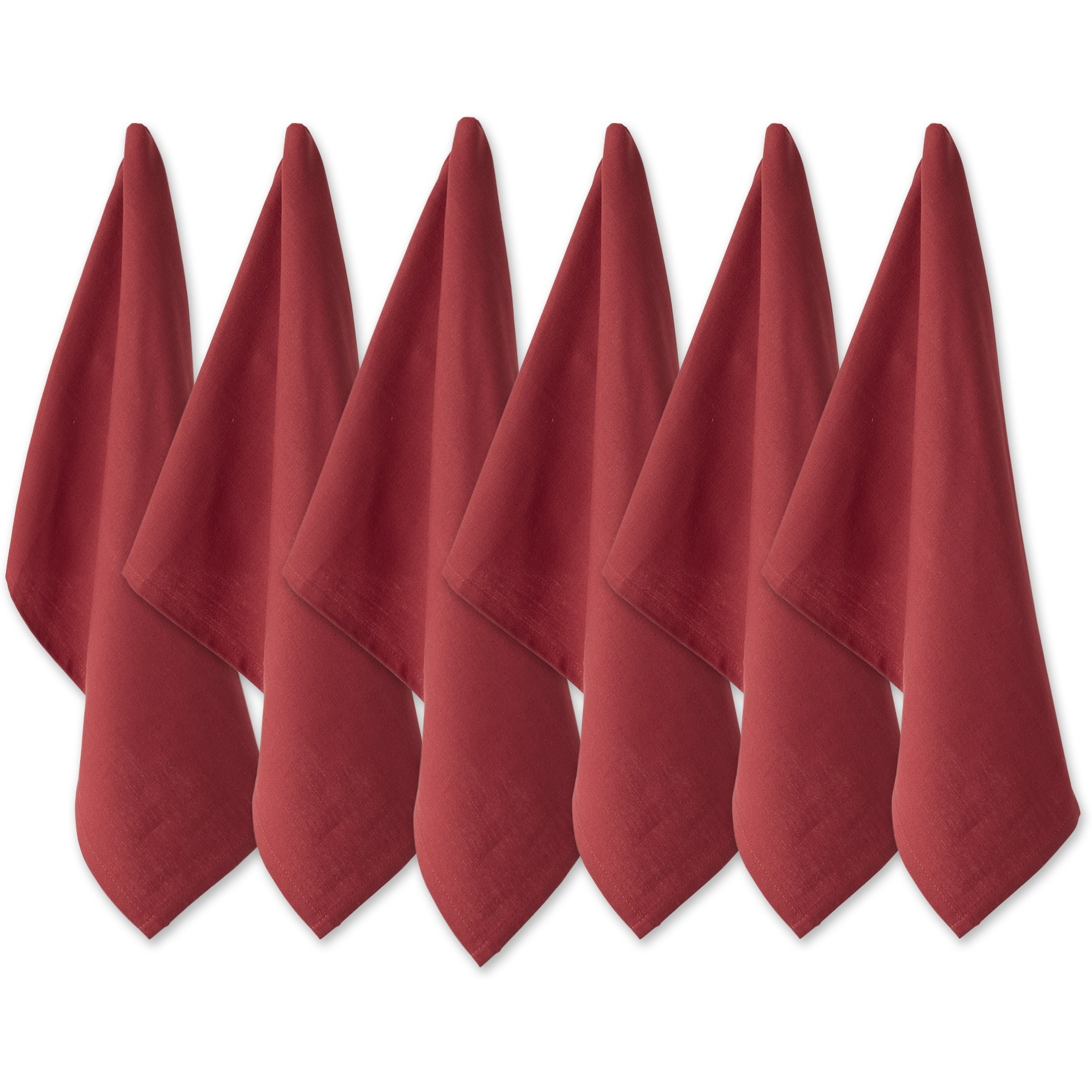 DII Barn Red  Flat Woven Dishtowels Set of 6
