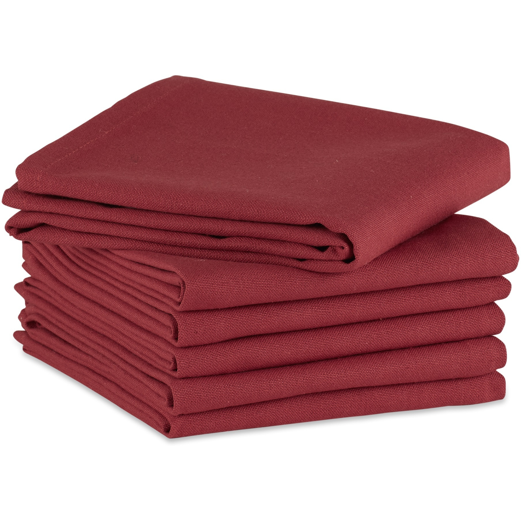 DII Barn Red  Flat Woven Dishtowels Set of 6