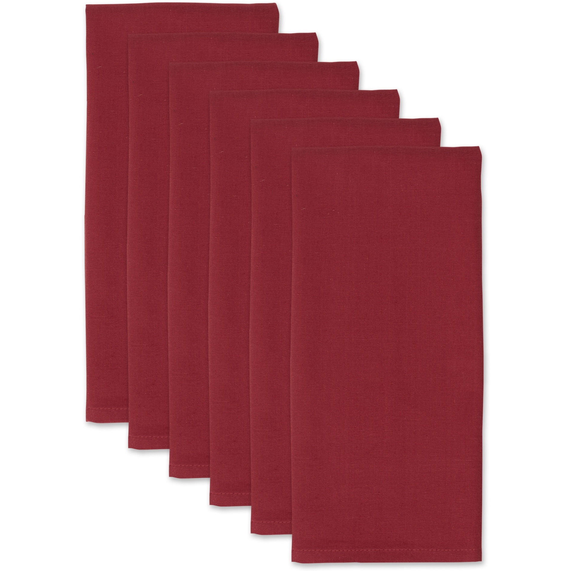 DII Barn Red  Flat Woven Dishtowels Set of 6