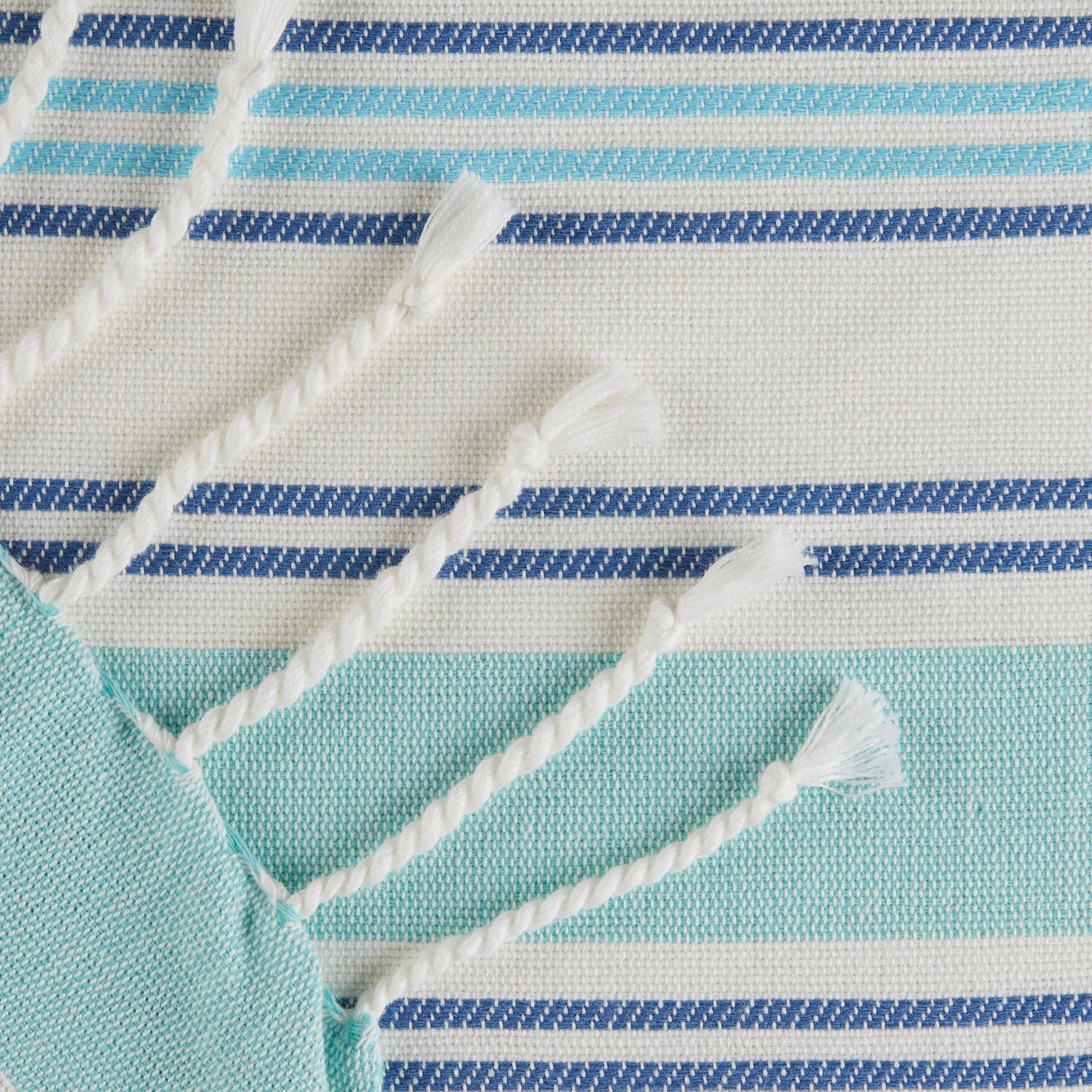 DII Tidal Stripe Fouta Table Runner 14x72