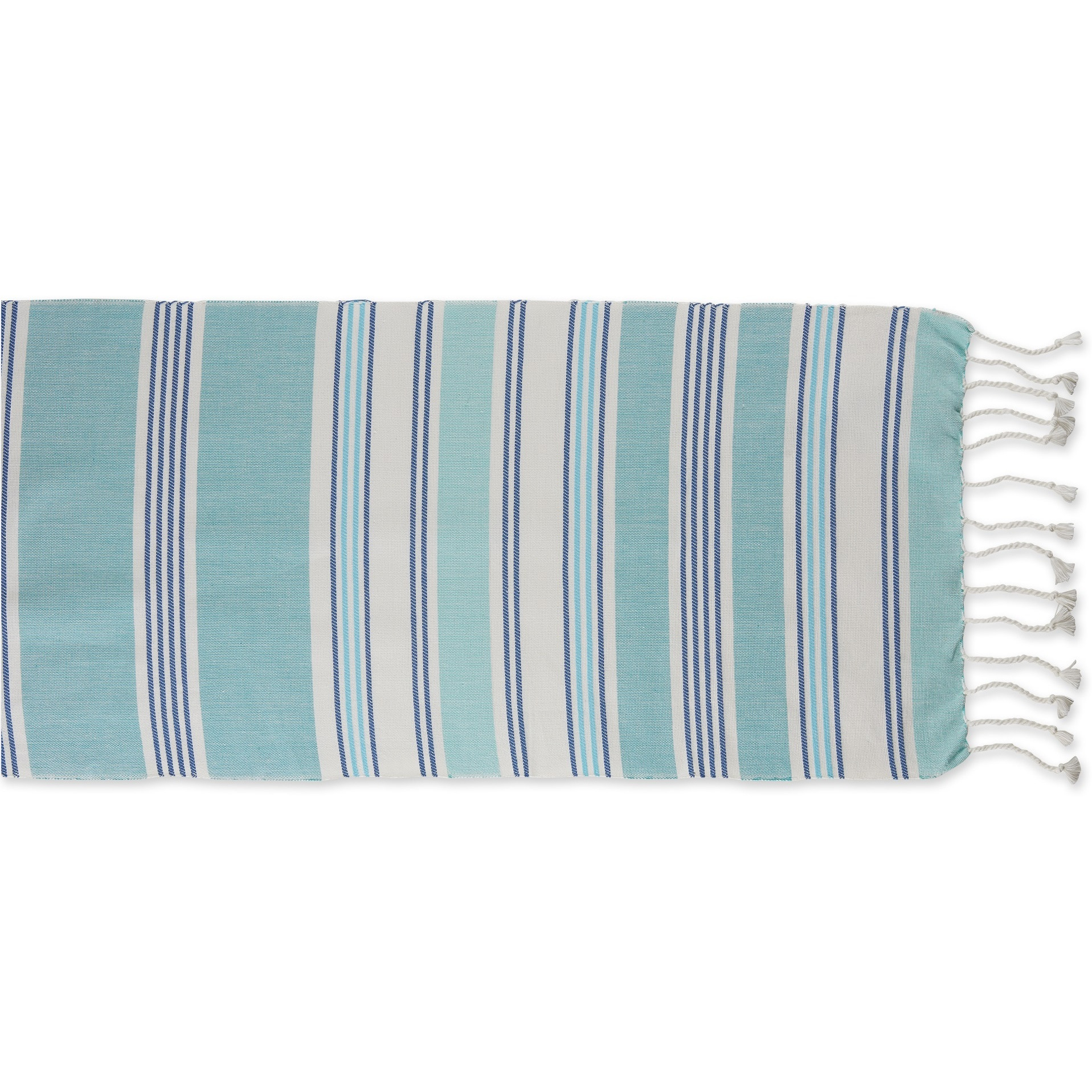 DII Tidal Stripe Fouta Table Runner 14x72