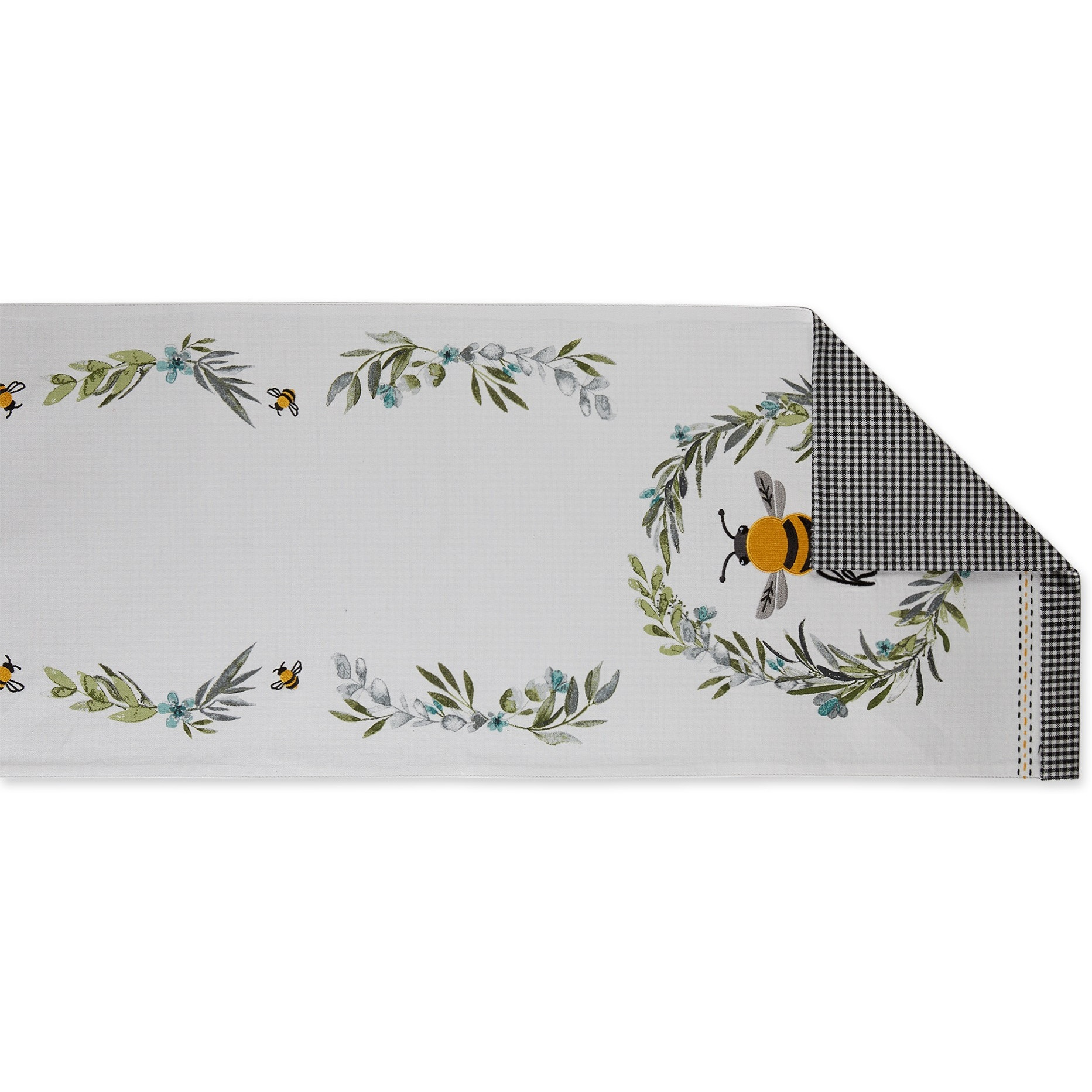 DII Bee Kind Reversible Embellished Table Runner