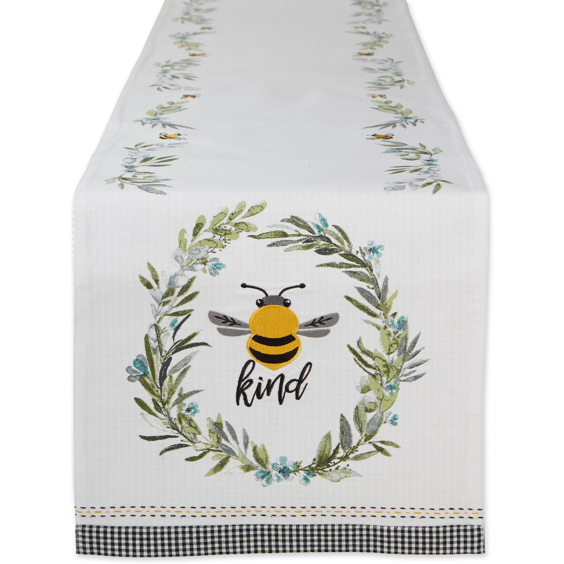DII Bee Kind Reversible Embellished Table Runner