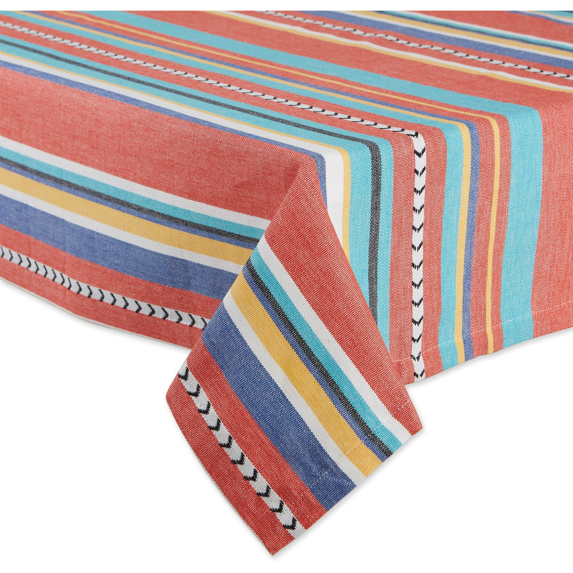 DII Verano Stripe Tablecloth 52x52