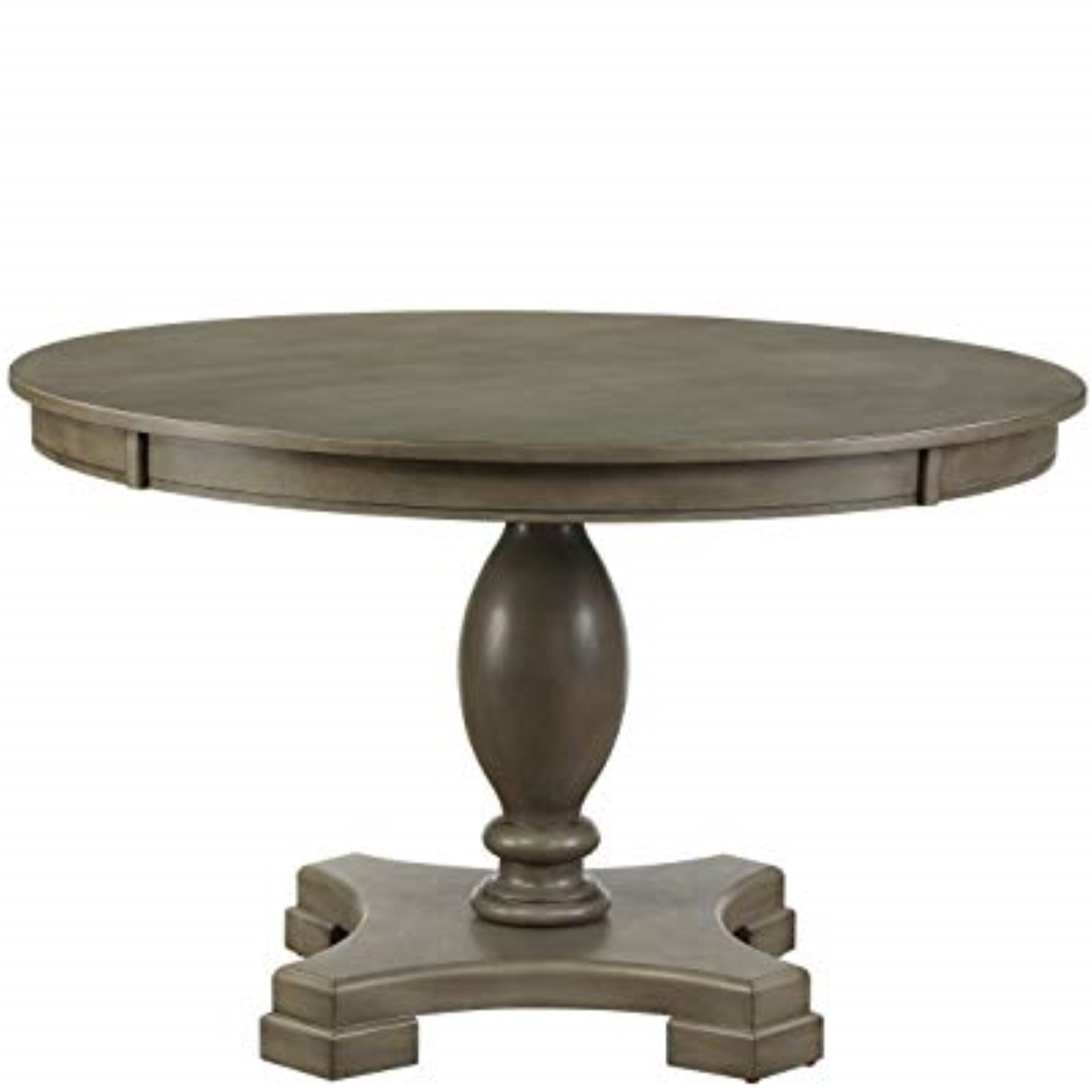 Dining Table w/Single Pedestal Gray Oak