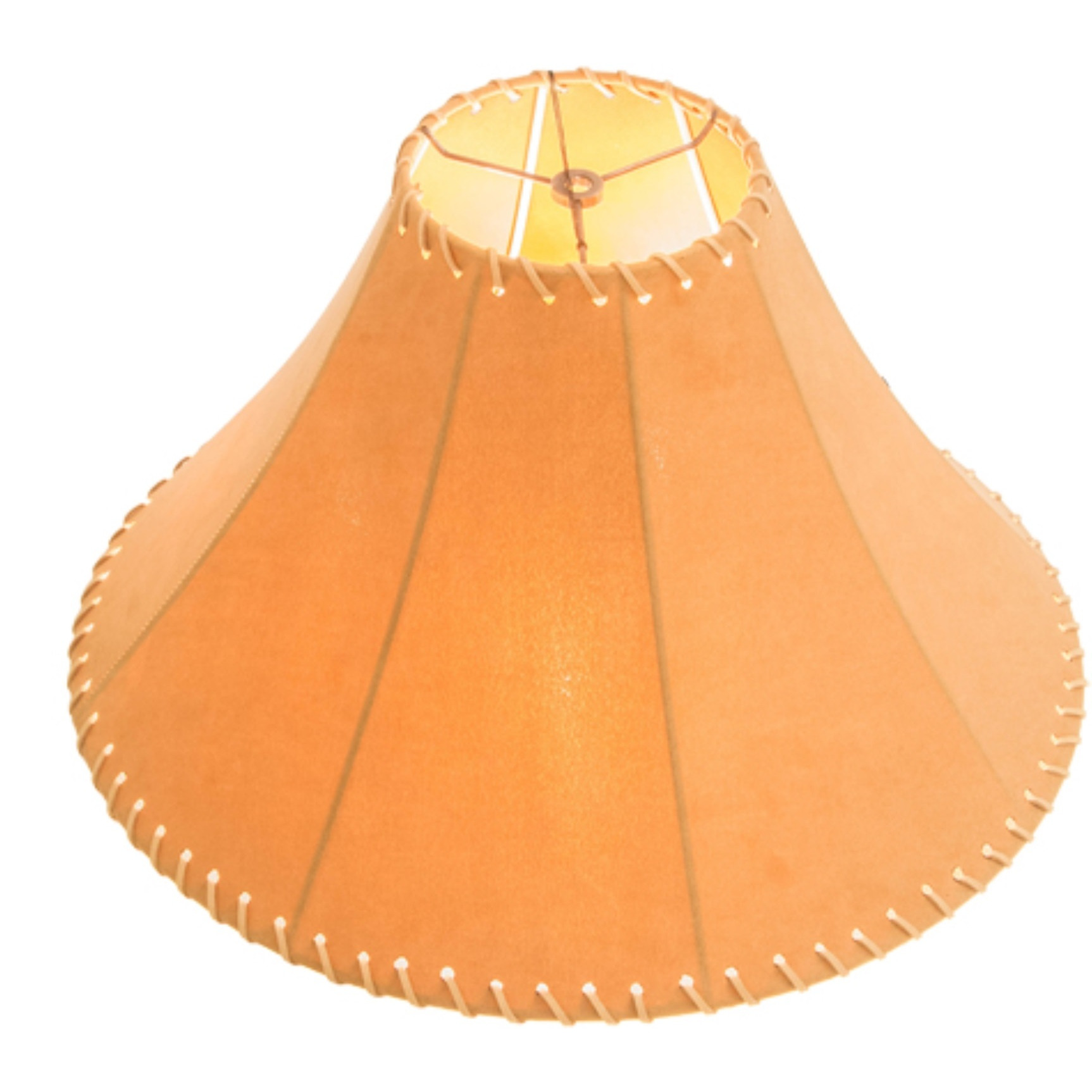 18" Wide Faux Leather Tan Hexagon Shade