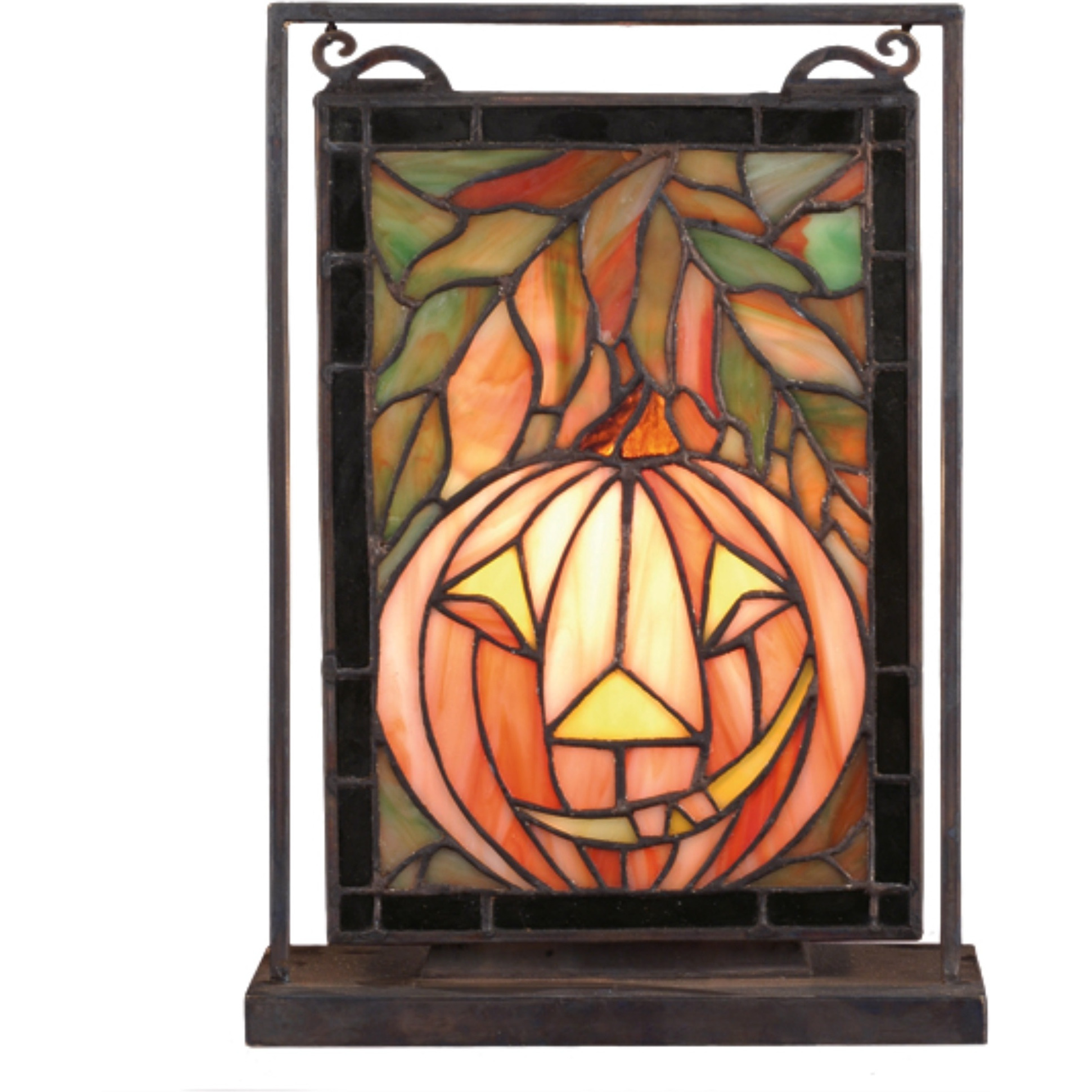 9.5&quotW X 10.5&quotH Jack O'Lantern Lighted Mini Tabletop Window