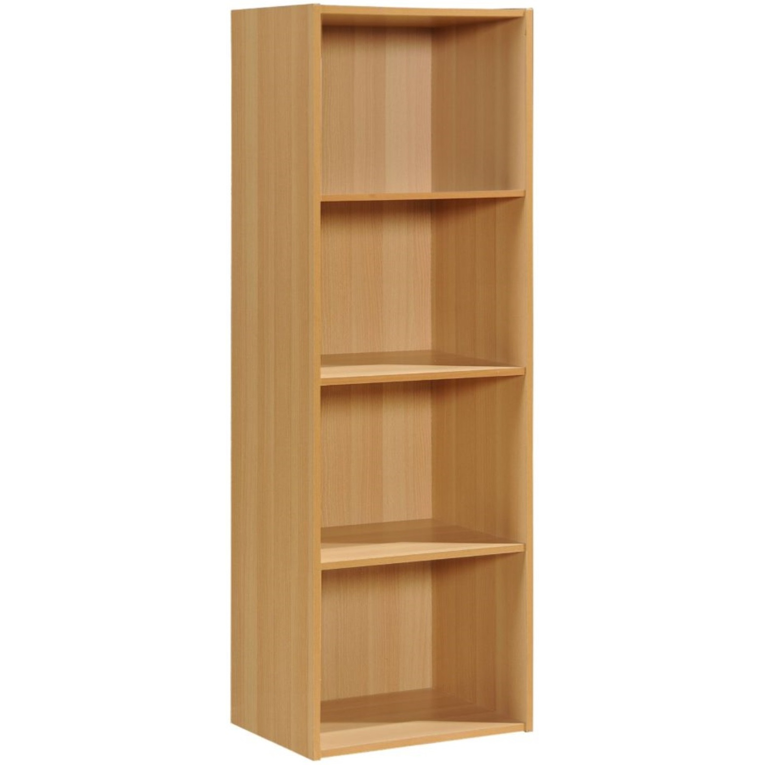 Hodedah 4-Shelf Bookcase in Beech