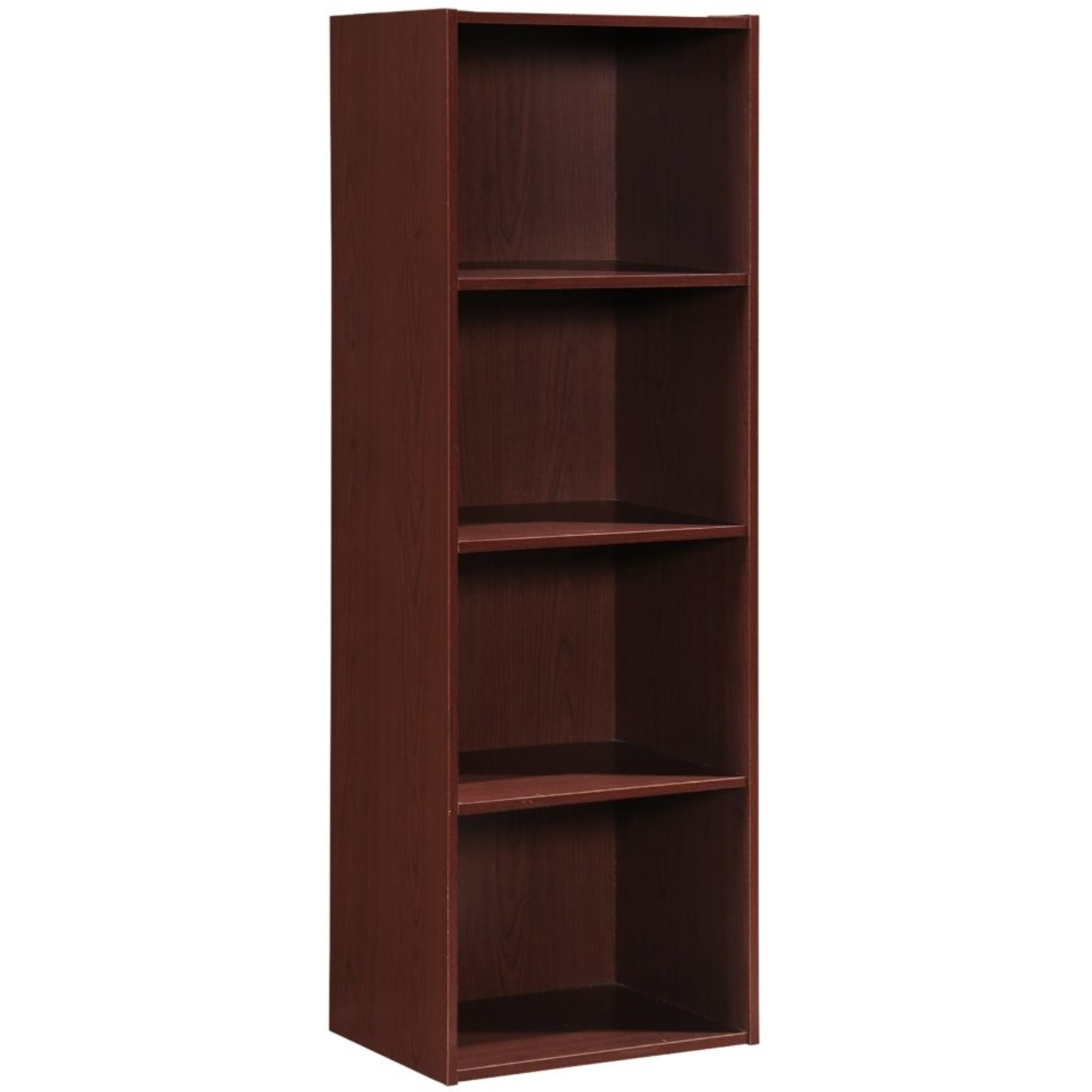 Hodedah 4-Shelf Bookcase in Mahogany