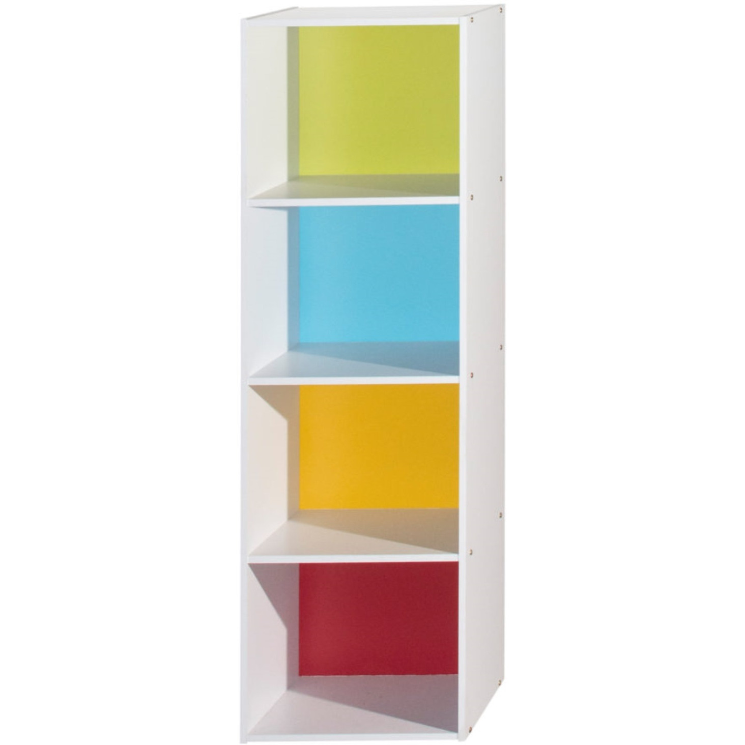 Hodedah 4-Shelf Bookcase in Rainbow