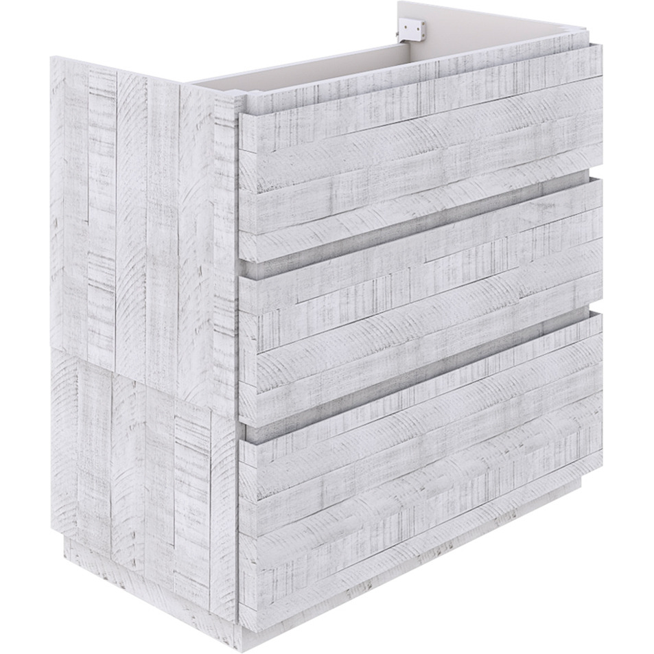 Fresca Formosa 35" Floor Standing Modern Bathroom Cabinet in Rustic White