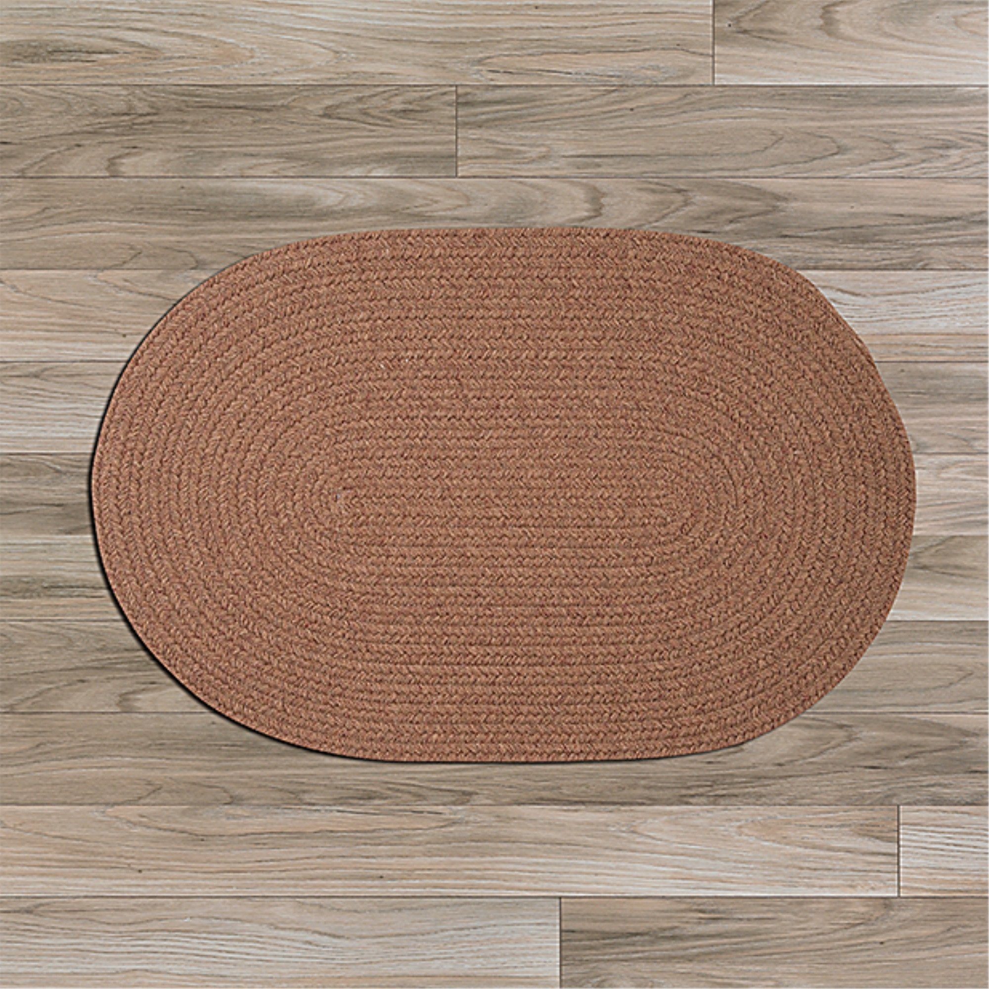 WL45R072X108 Bristol - Mocha 6'x9' Rug, 75% Polypropylene/25% Wool - Oval.