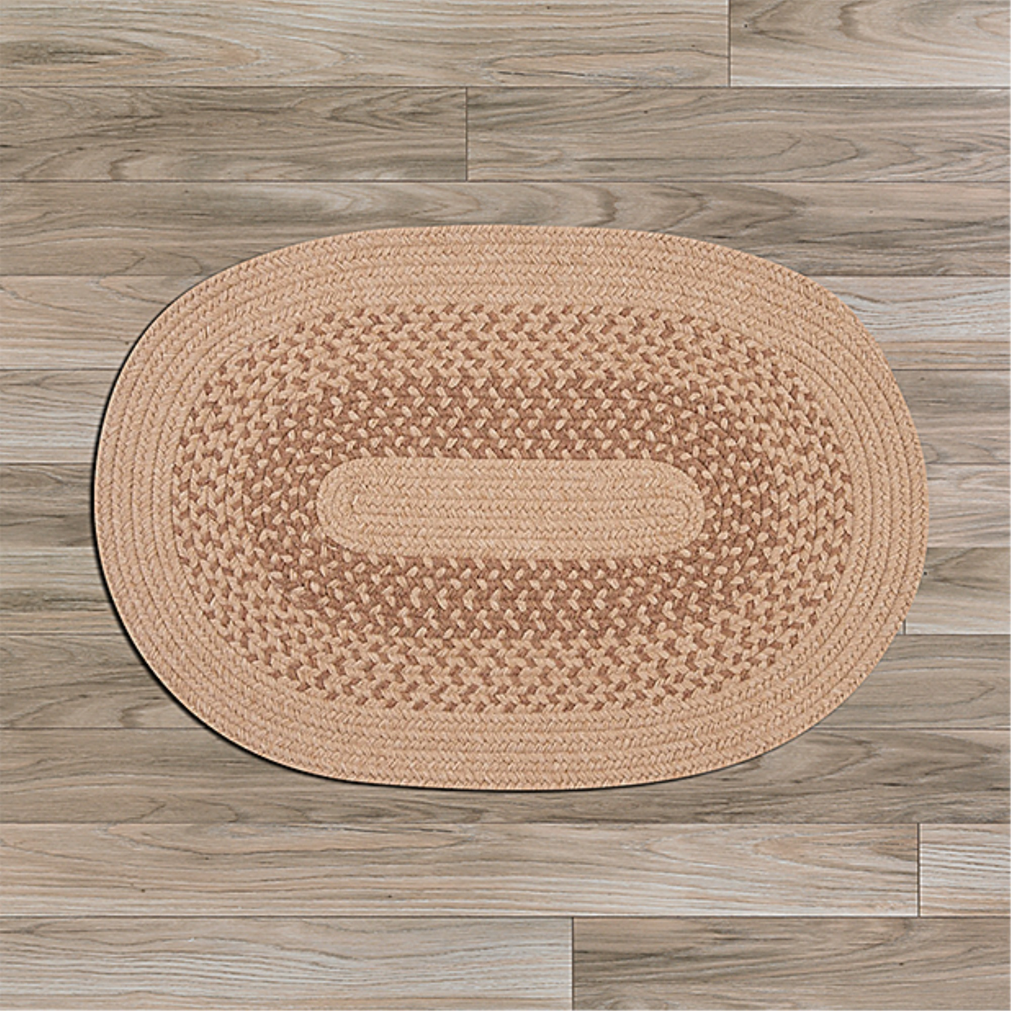 JK90R096X132 Jackson - Oatmeal 8'x11' Rug, 75% Polypropylene/25% Wool - Oval.