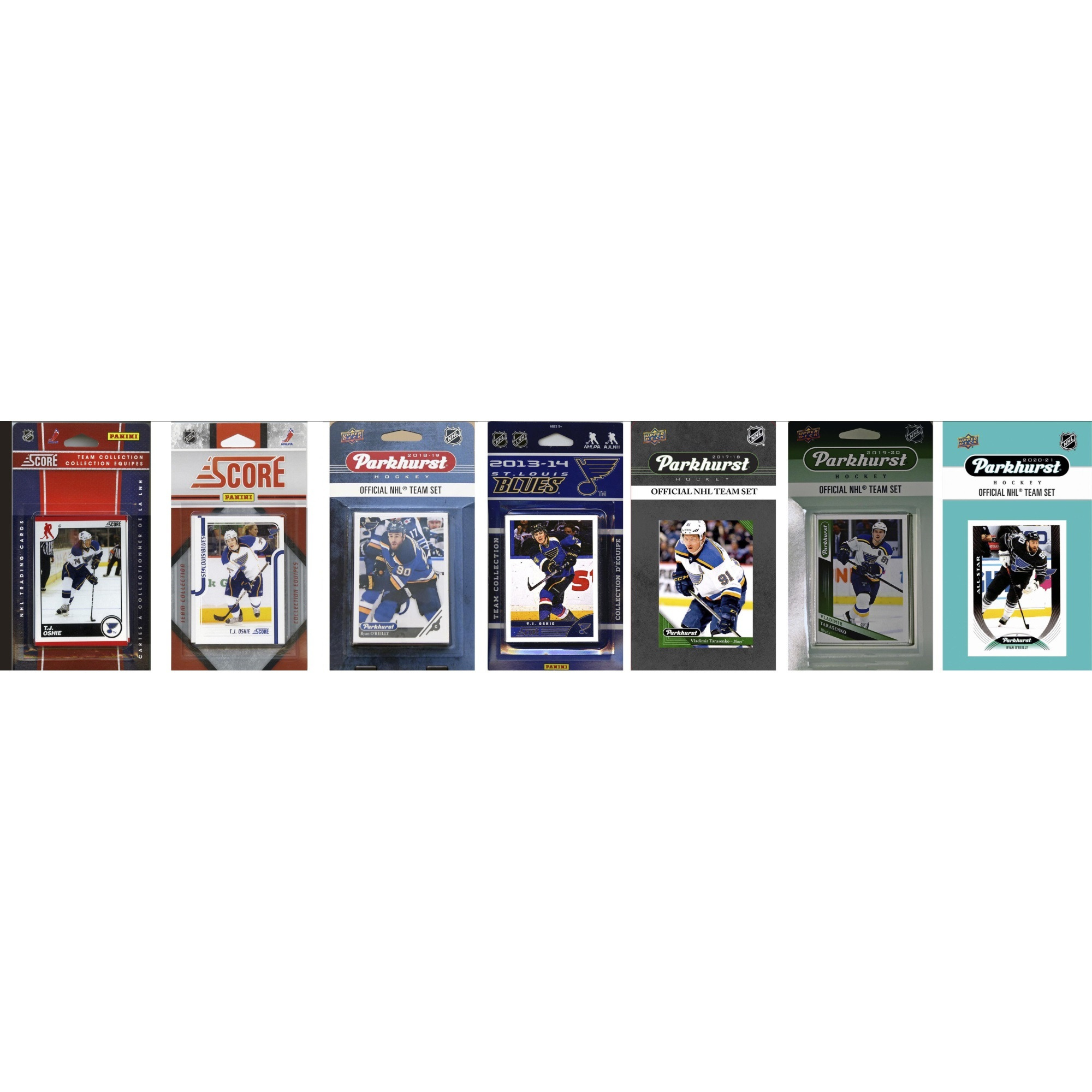 NHL St. Louis Blues 8 Different Licensed Trading Card Team Sets