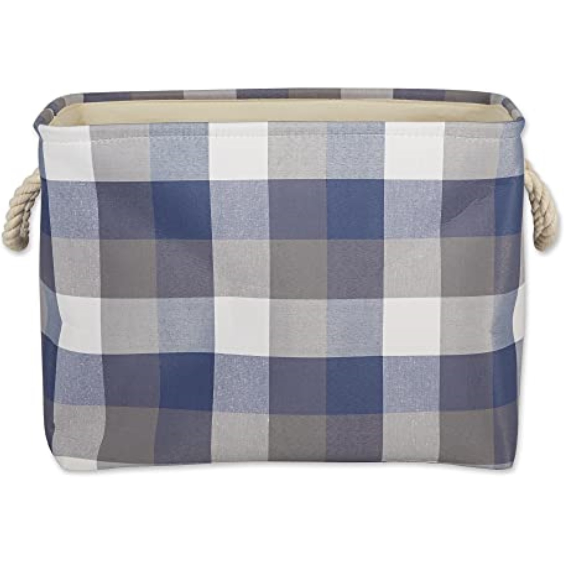 DII Polyester Bin Tri Color French Blue Rectangle Medium 16&quotx10&quotx12"