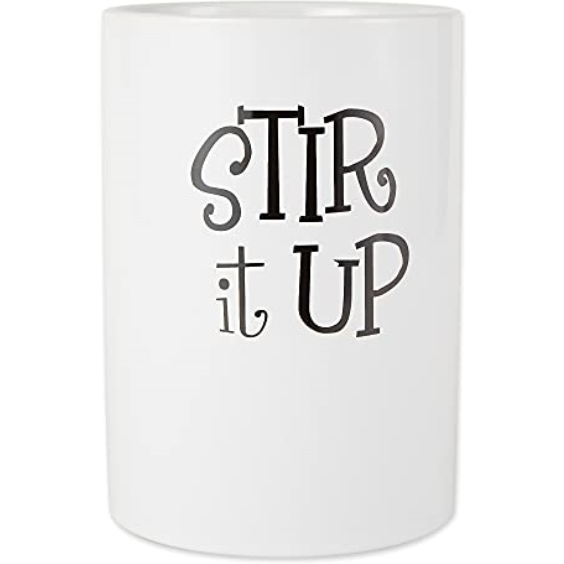 DII White Stir It Up Ceramic Utensil Holder