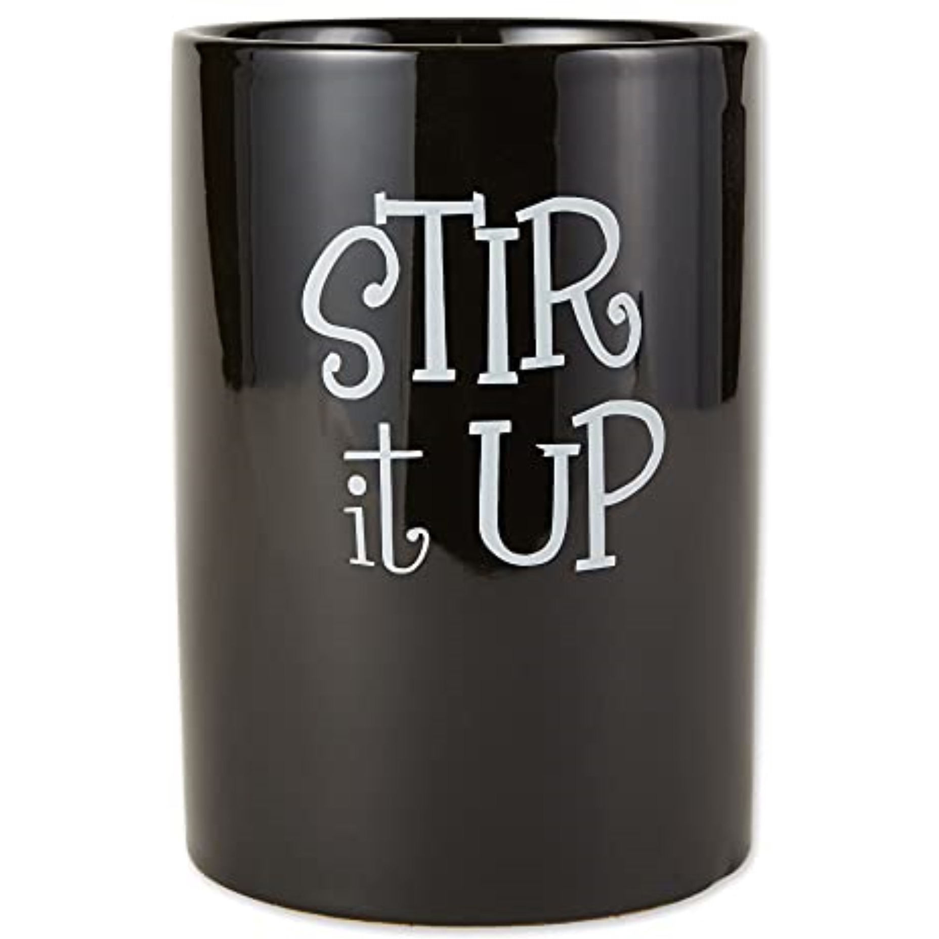 DII Black Stir It Up Ceramic Utensil Holder