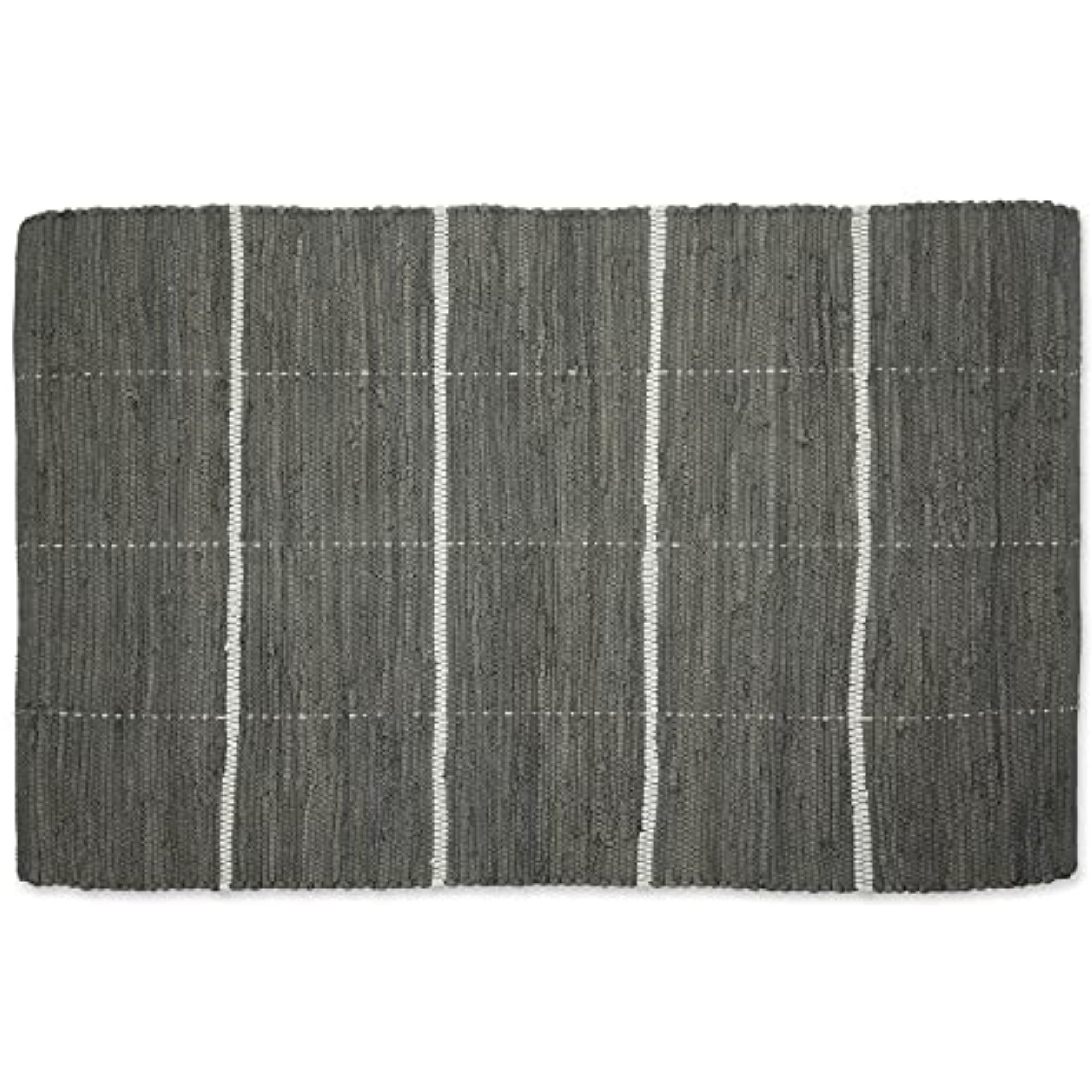 DII Gray and Cream Farmhouse Check Rug 26x40 inches