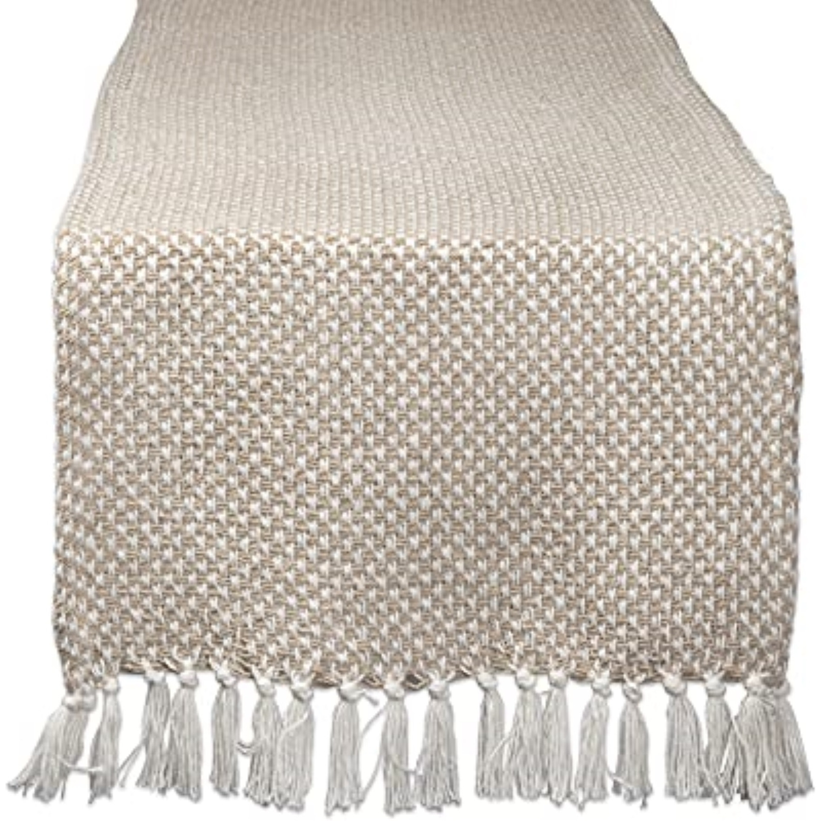 DII Stone Woven Table Runner 15x108"