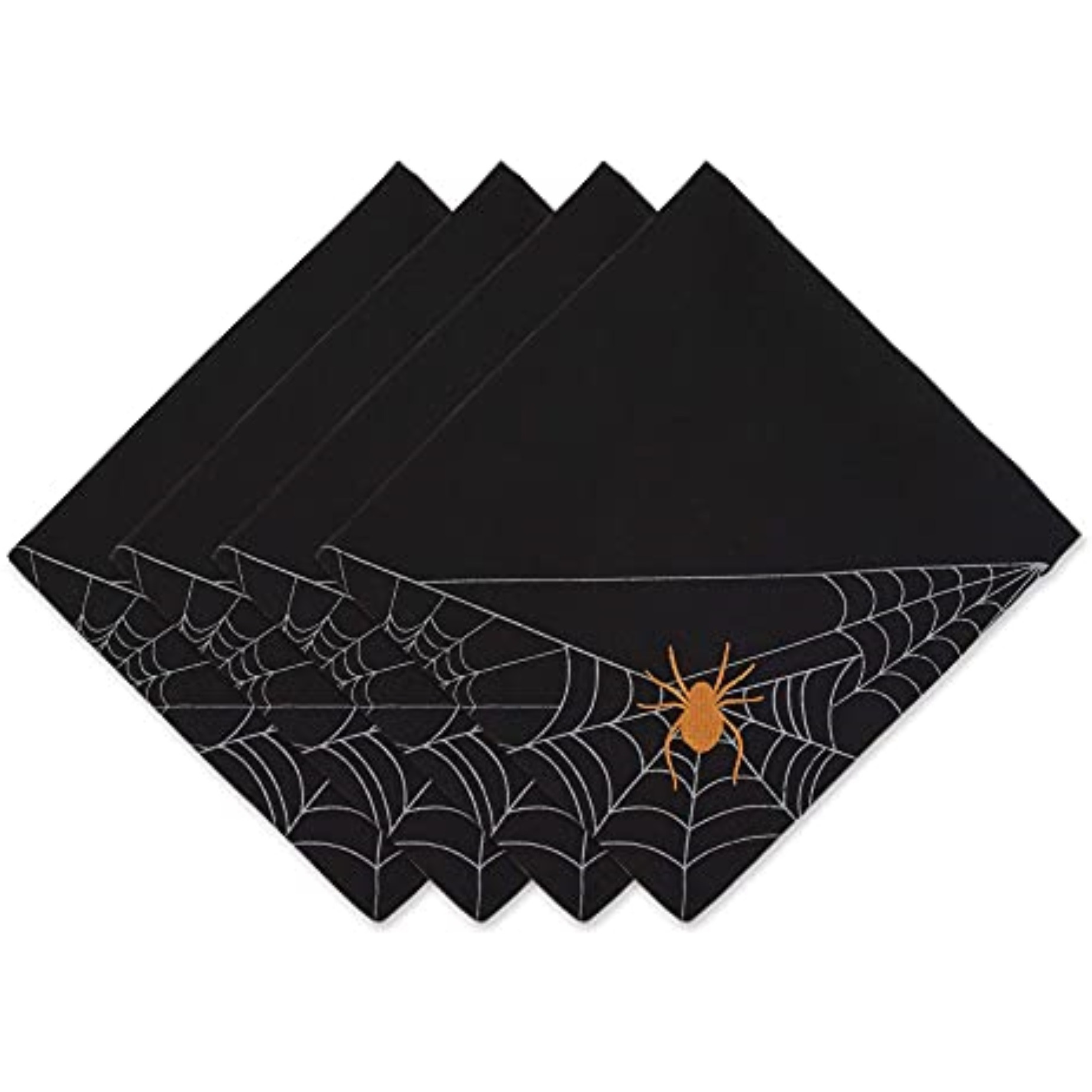 DII Spooky Spiderweb Embellished Napkin (Set of 4)