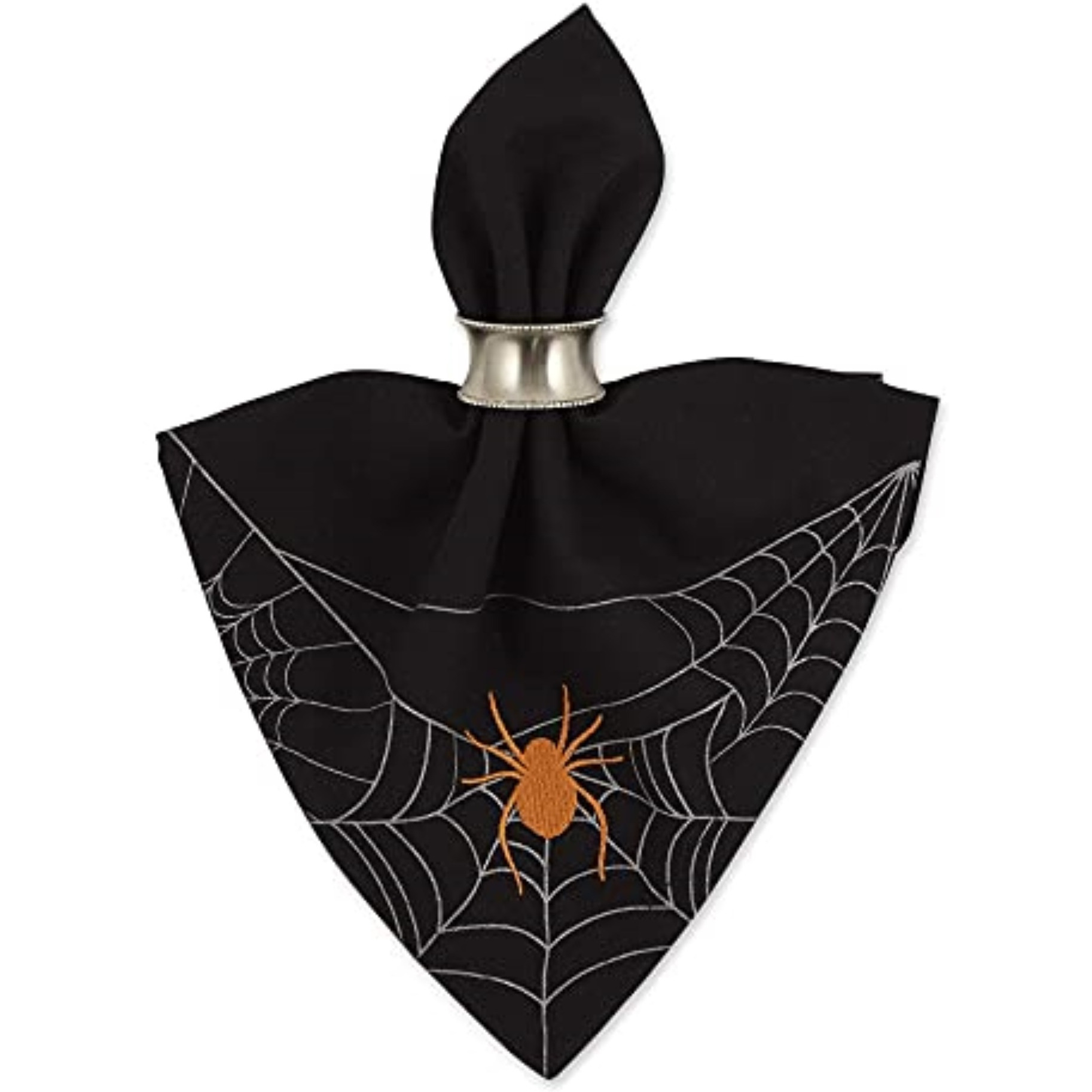 DII Spooky Spiderweb Embellished Napkin (Set of 4)