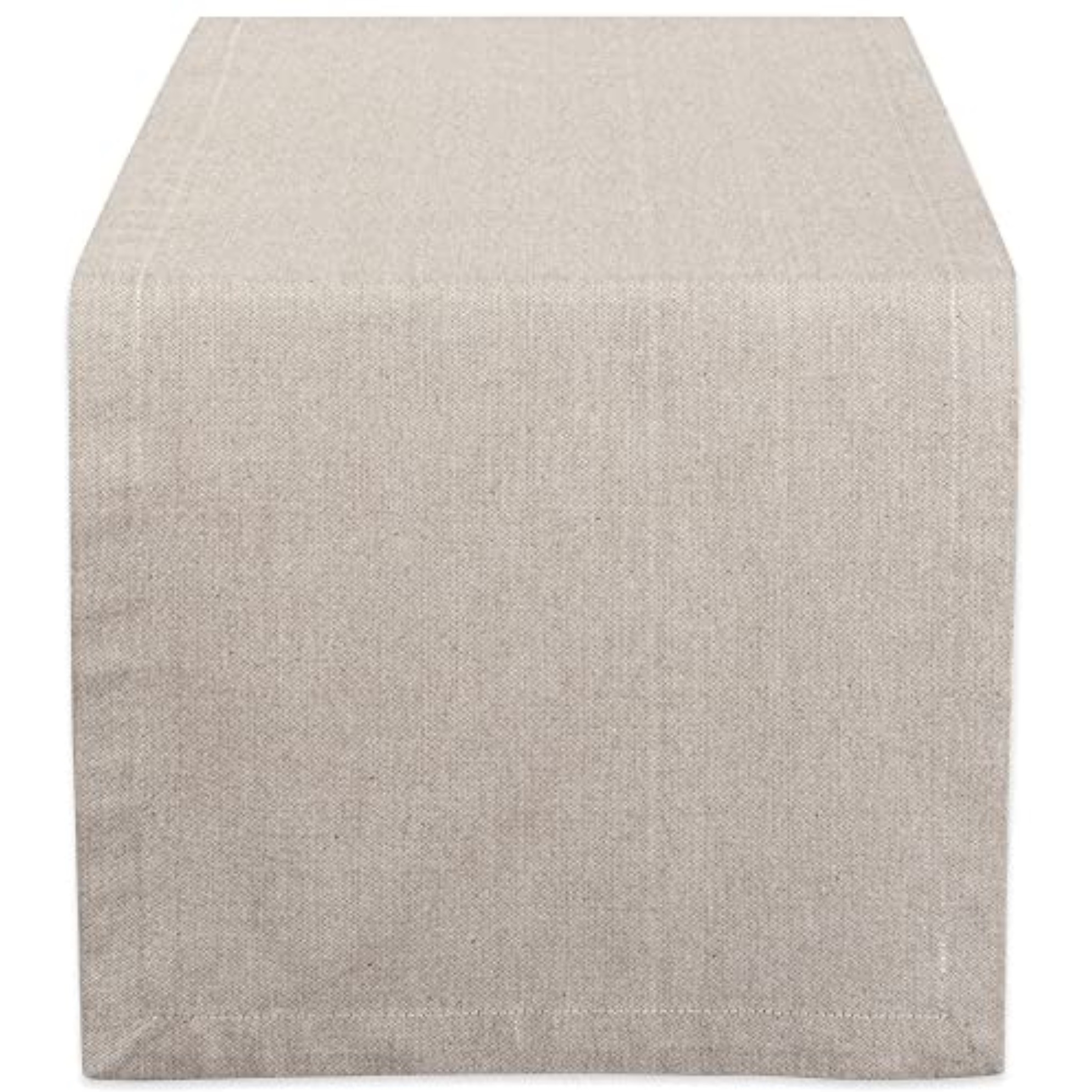 DII Stone Brown Solid Chambray Table Runner 14x108"