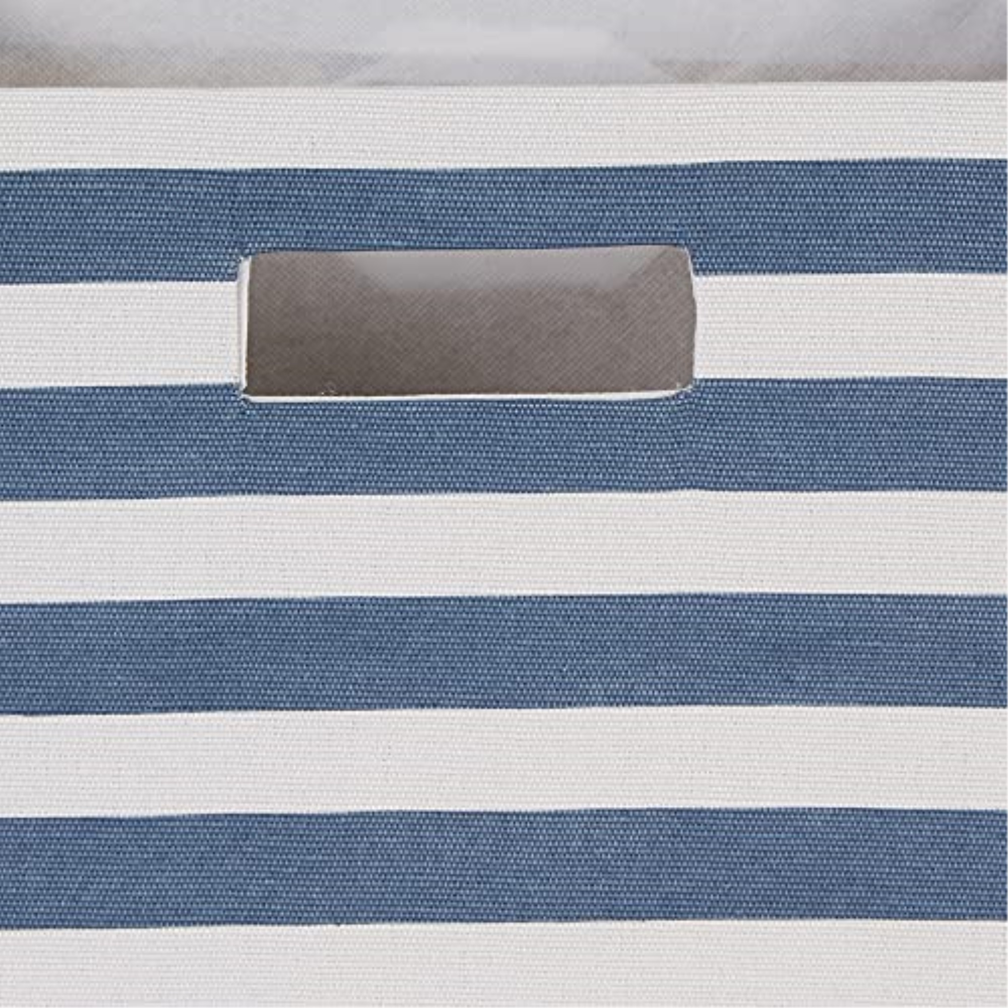 DII Polyester Cube Stripe French Blue Square 11x11x11